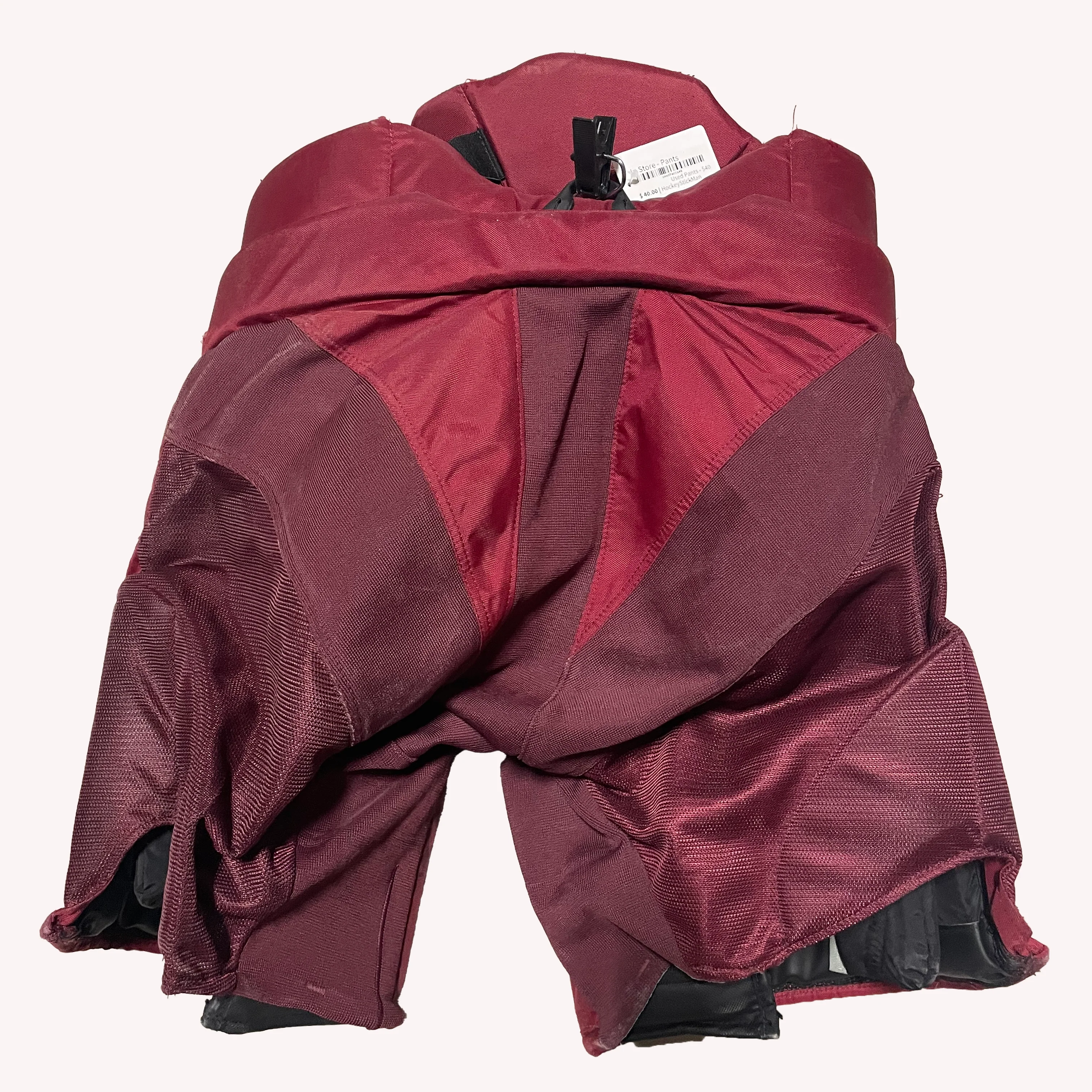 Bauer - NCAA Used Pro Stock Goalie Pants (Maroon) - Image 2