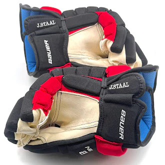 Bauer Nexus 2N - NHL Pro Stock Glove - Jordan Staal (Black/Red) - Image 4
