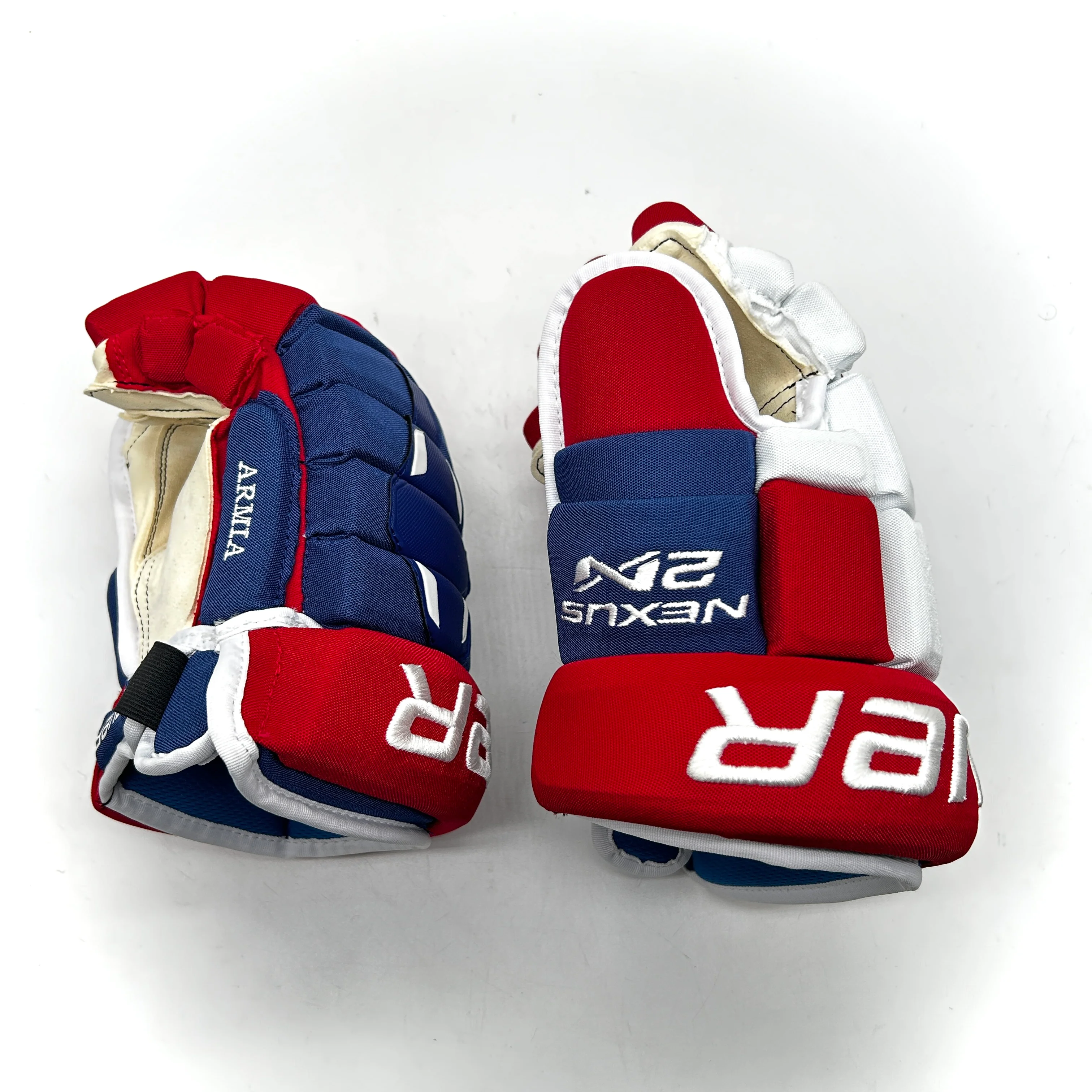 Bauer Nexus 2N - NHL Pro Stock Gloves - Joel Armia (Blue/Red/White) - Image 2