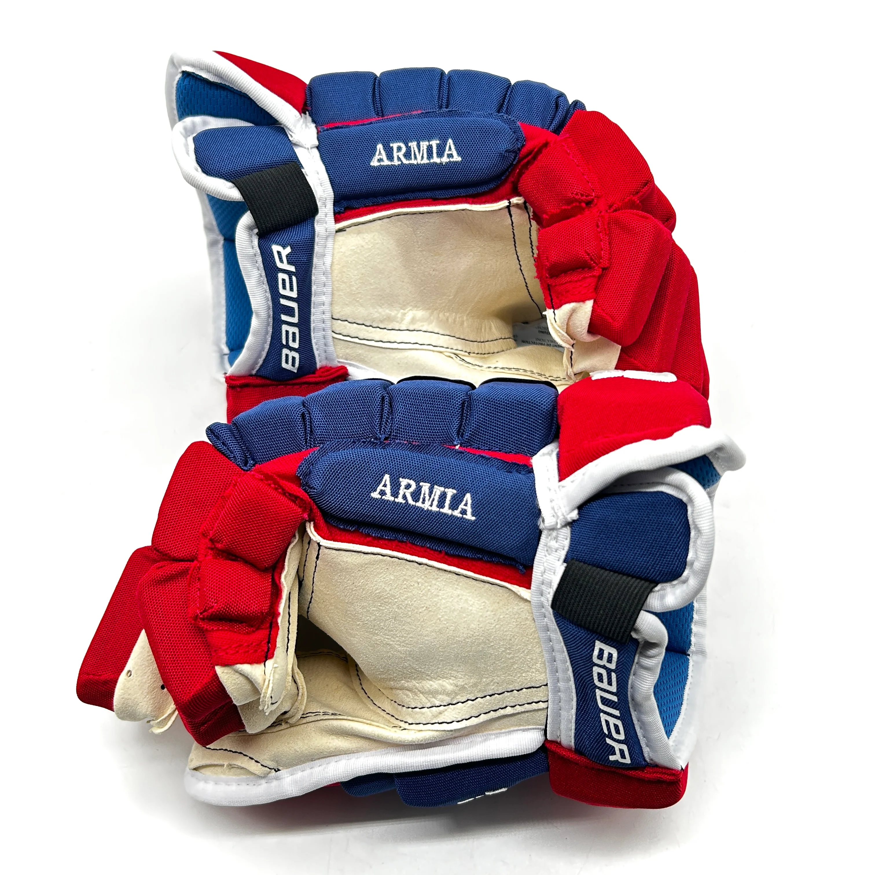 Bauer Nexus 2N - NHL Pro Stock Gloves - Joel Armia (Blue/Red/White) - Image 3