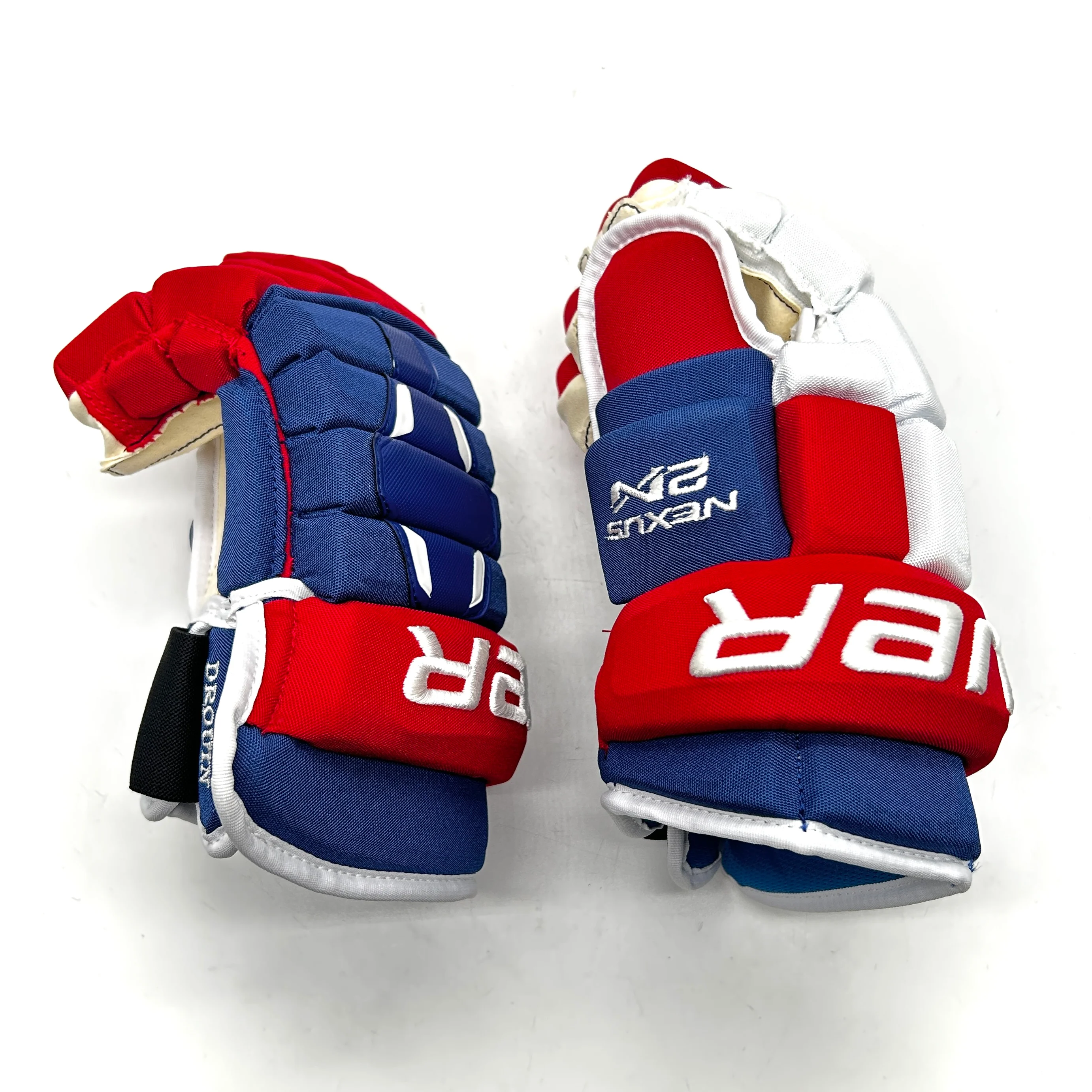 Bauer Nexus 2N - NHL Pro Stock Gloves - Jonathan Drouin (Blue/Red/White) - Image 2