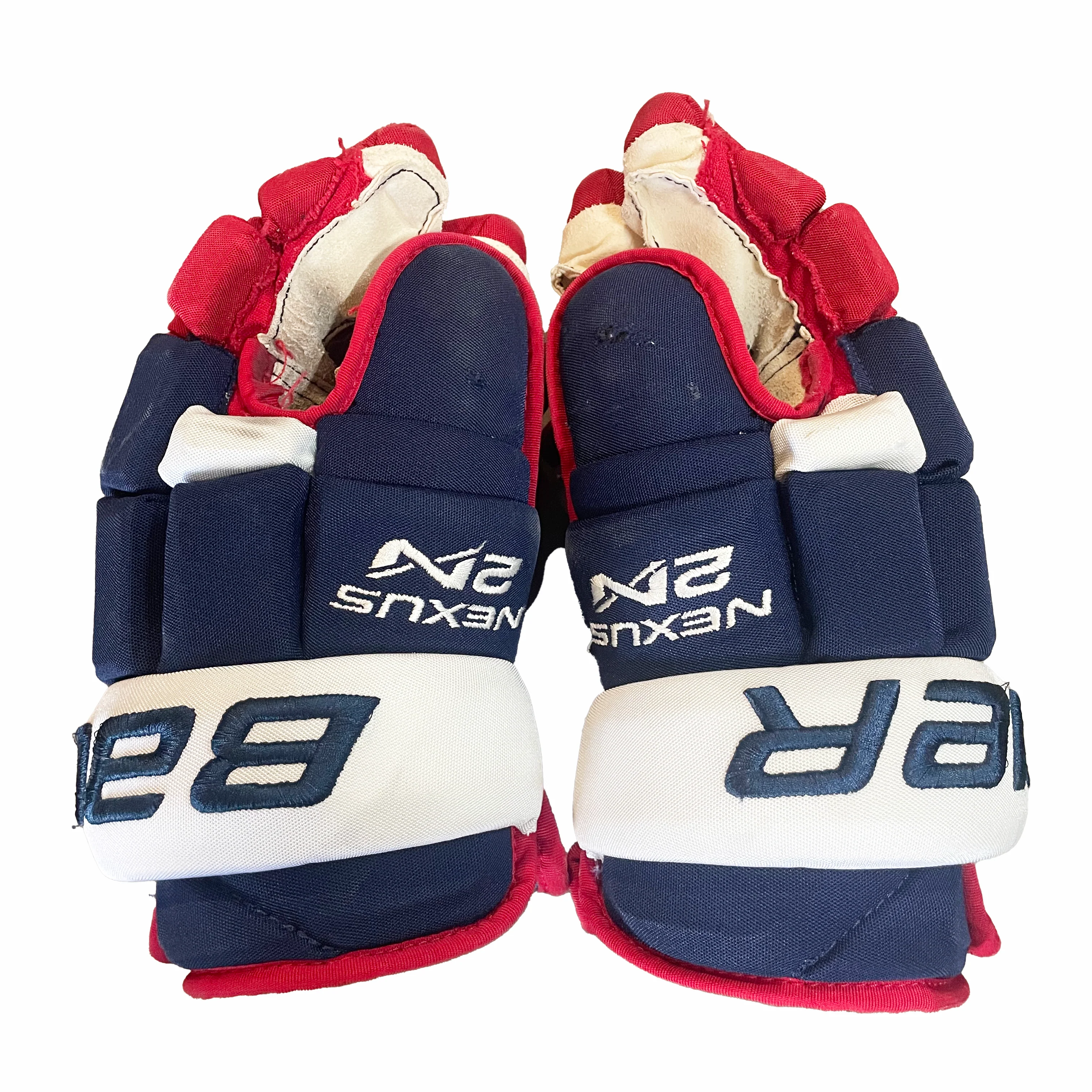 Bauer Nexus 2N - Used NCAA Pro Stock Glove (Navy/Red/White) - Image 2