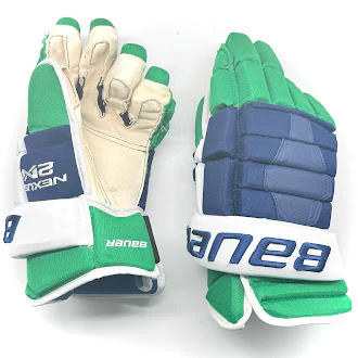 Bauer Nexus 2N - Used NHL Pro Stock Glove - Jordan Staal (Blue/Green/White) - Image 2