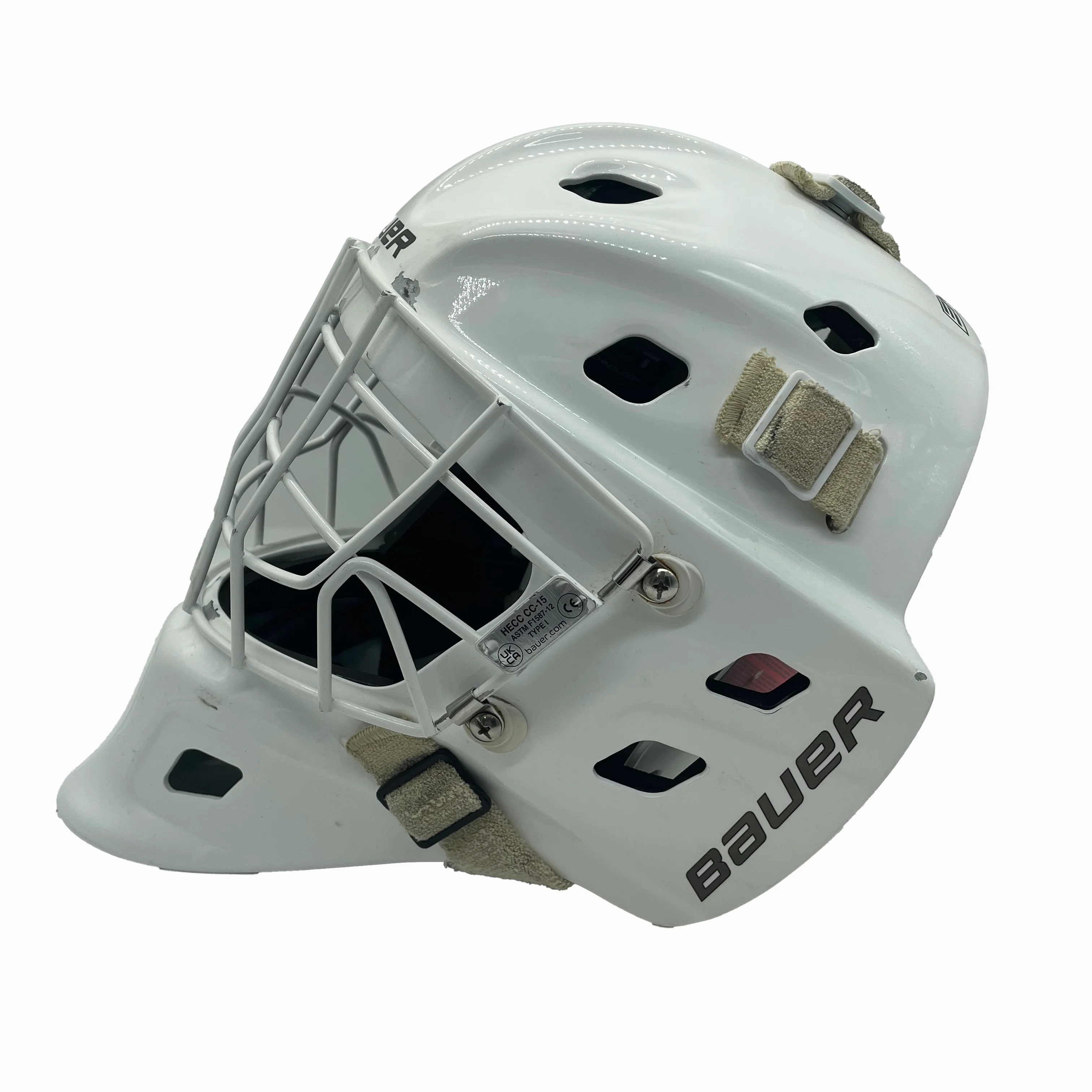 Bauer NME One - Used Goalie Helmet (White) - Image 2