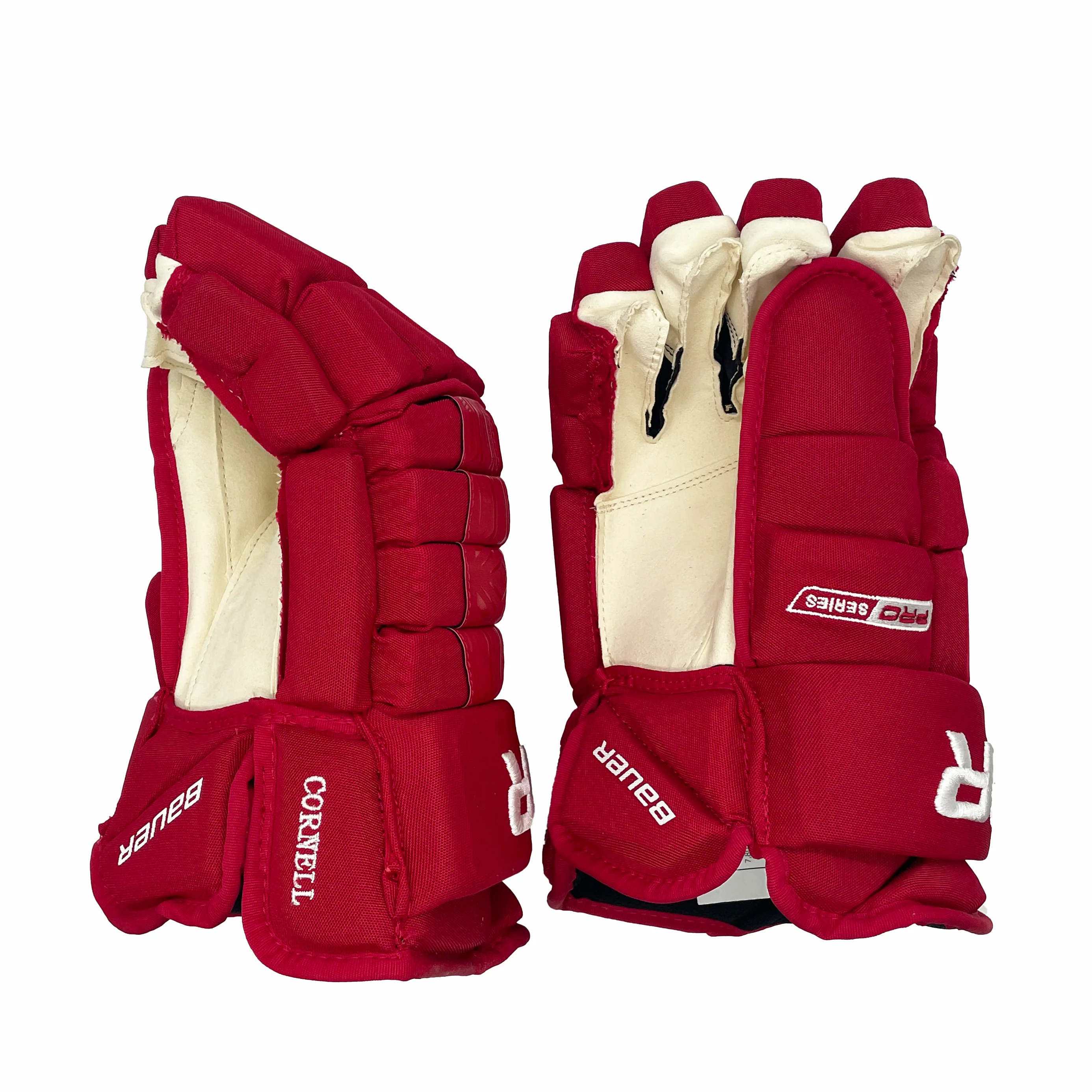 Bauer Pro Series - NCAA Pro Stock Hockey Gloves (Red) - Image 2
