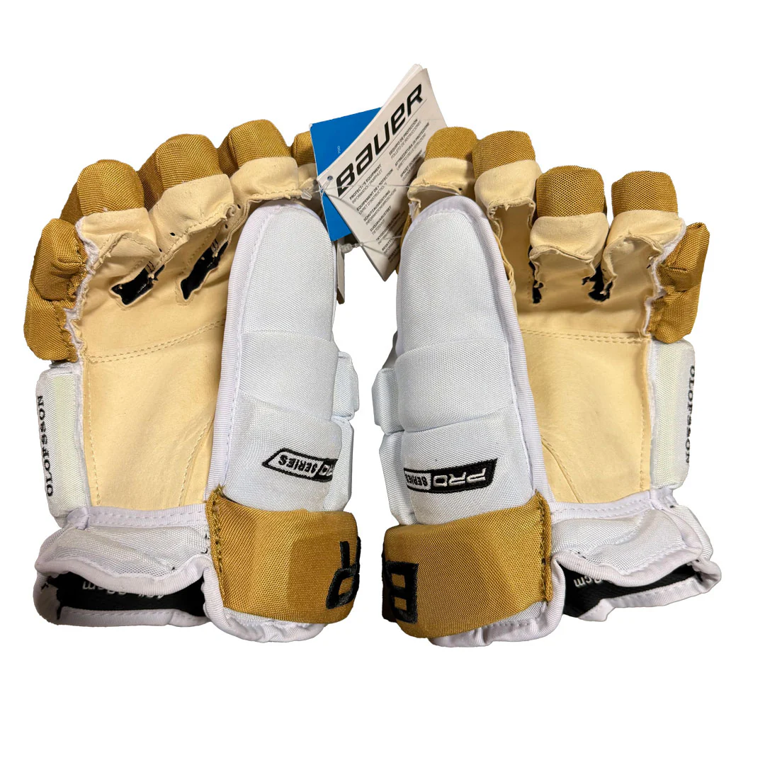 Bauer Pro Series - NHL Pro Stock Glove - Victor Olofsson (White/Gold/Black) - Image 2