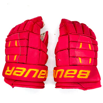 Bauer Pro Series - Used Pro Stock Glove (Red/Yellow)