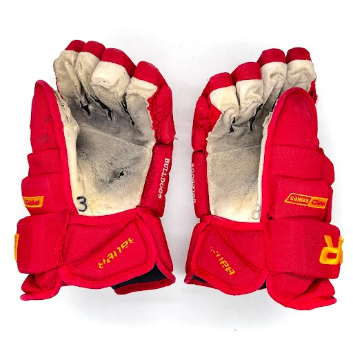 Bauer Pro Series - Used Pro Stock Glove (Red/Yellow) - Image 2