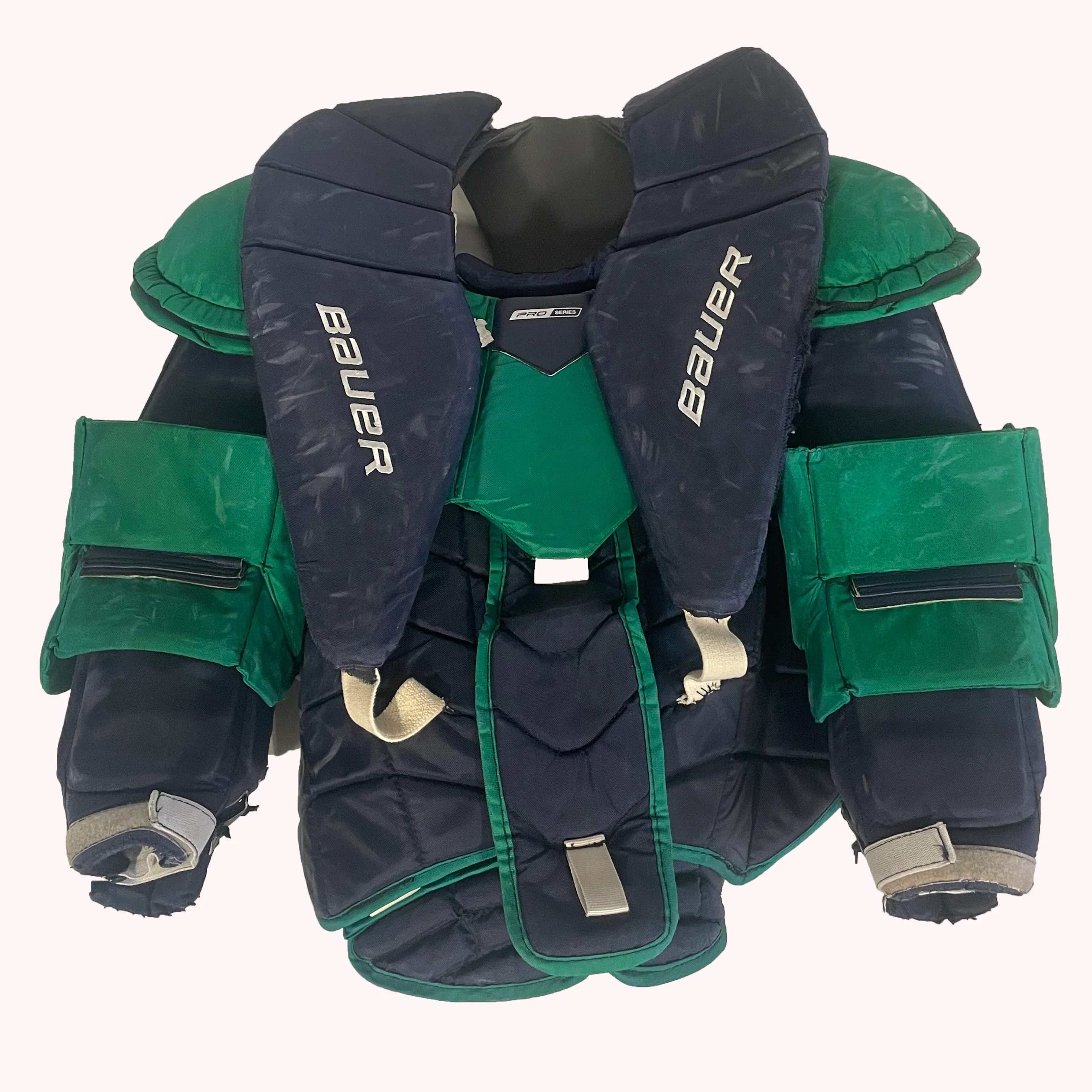 Bauer Pro Series - Used Pro Stock Goalie Chest Protector (Navy/Green)