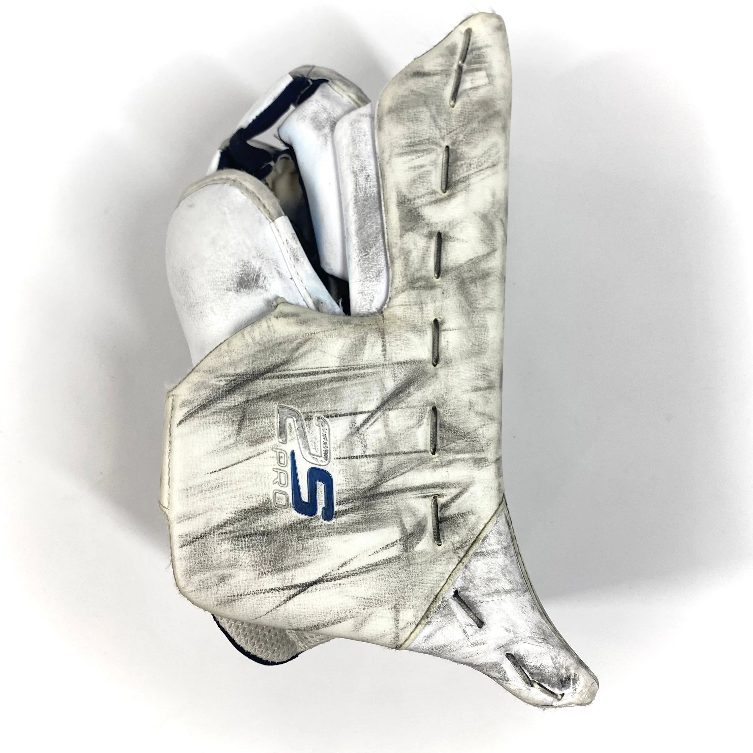 Bauer Supreme 2S Pro - Used Pro Stock Goalie Blocker (White/Red/Blue) - Image 2