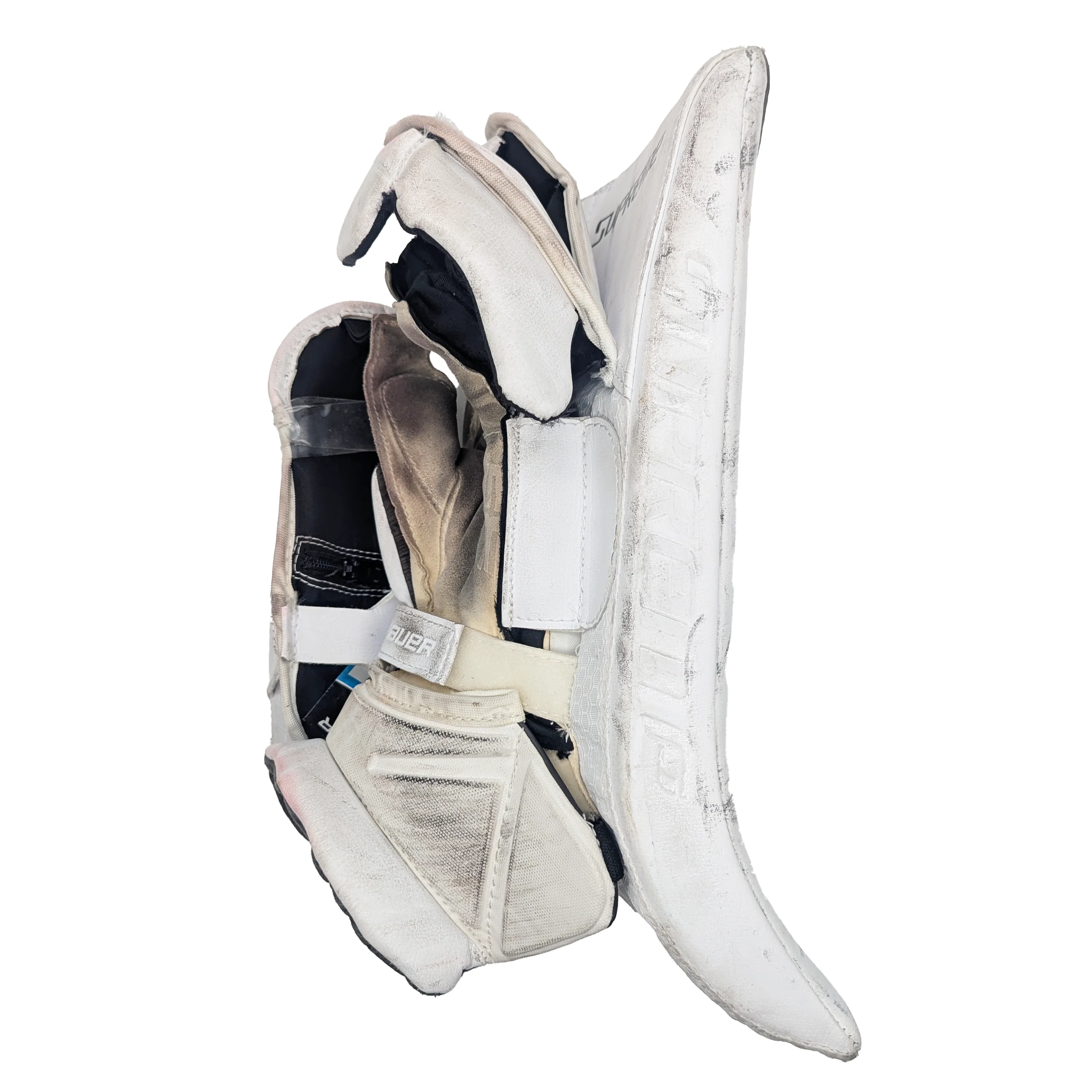 Bauer Supreme 3S - Used Full-Right Goalie Blocker (White) - Image 3