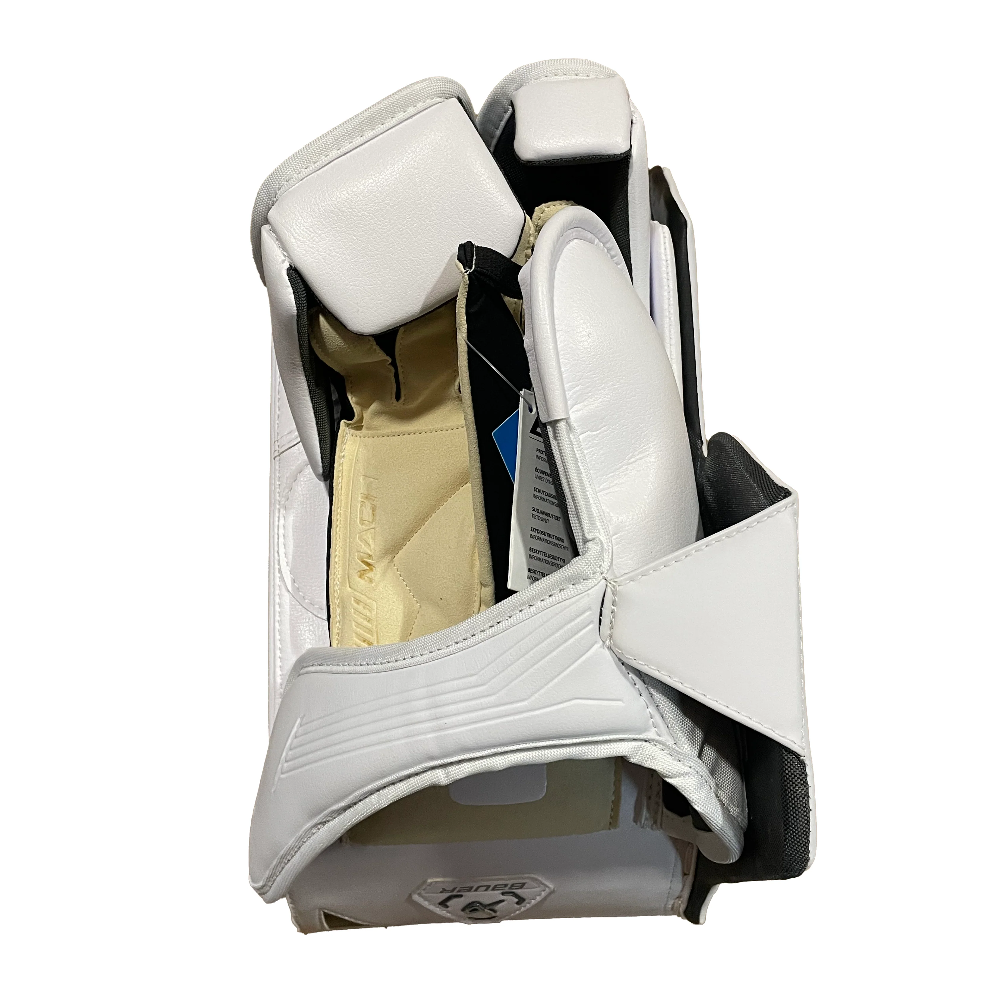 Bauer Supreme Mach - New Pro Stock Goalie Blocker (White) - Image 3