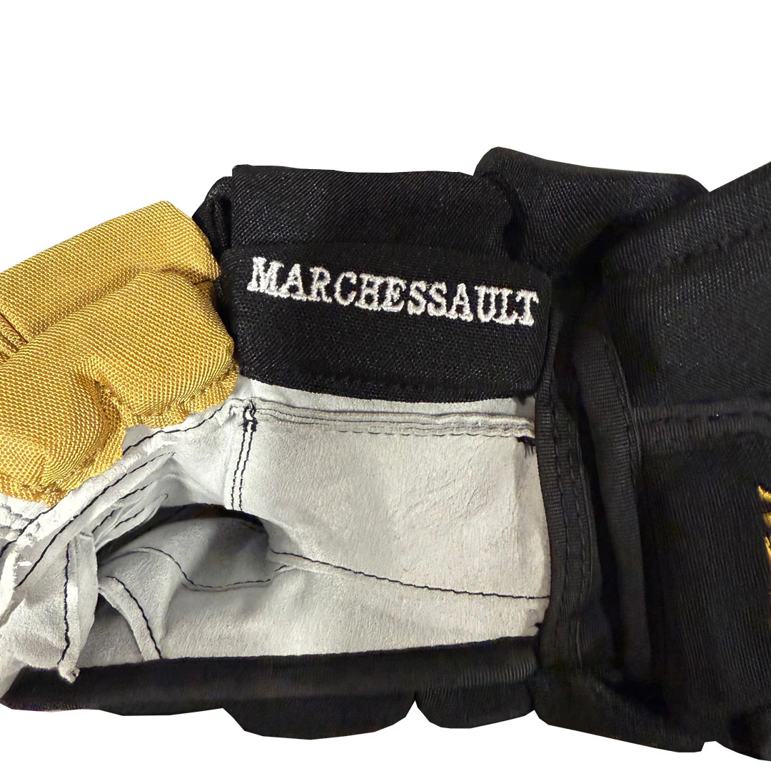 Bauer Supreme Mach - NHL Pro Stock Hockey Gloves - Jonathon Marchessault (Black/Gold) - Image 3