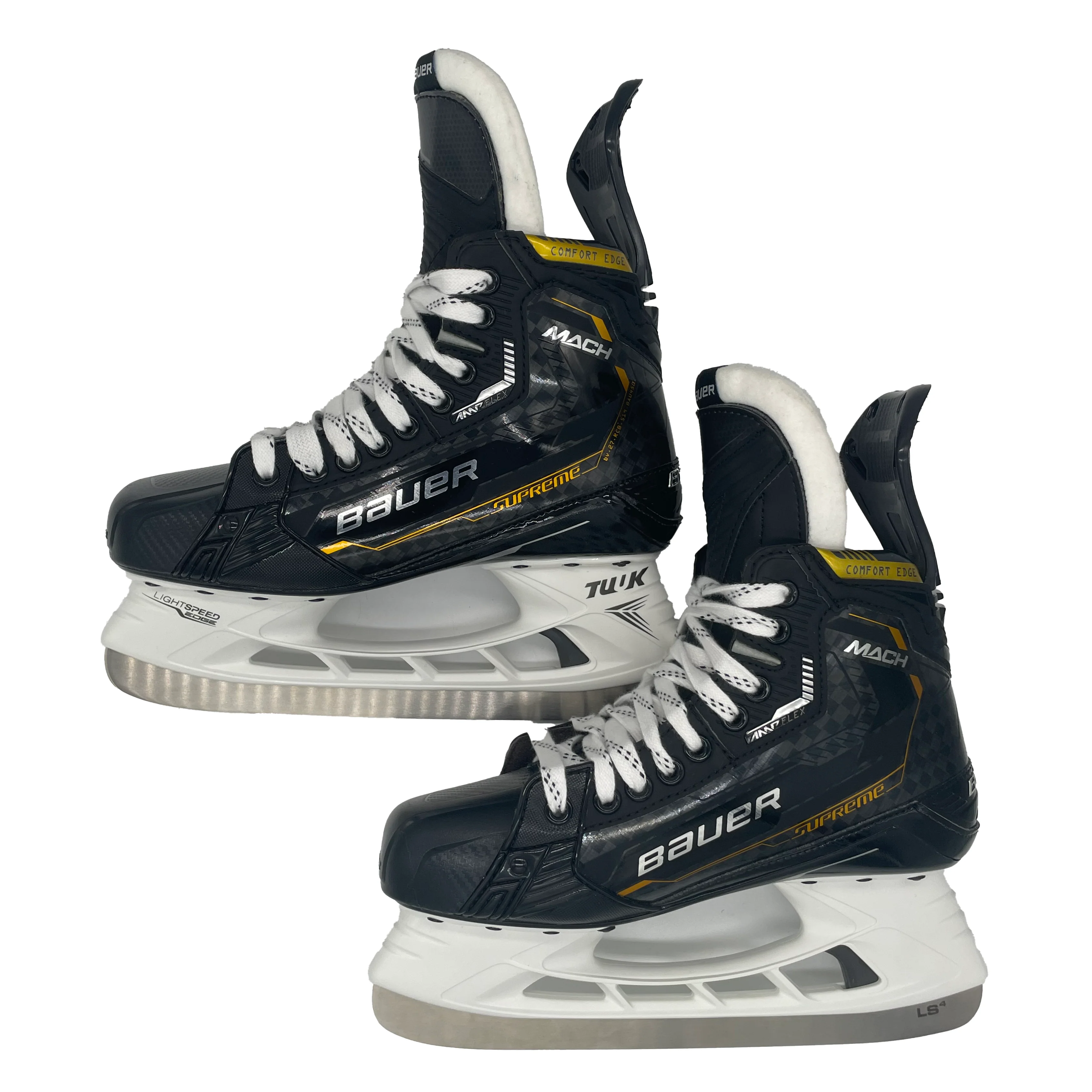 Bauer Supreme Mach - Pro Stock Hockey Skates - Size 7.25D/7D (Yellow) - Image 6