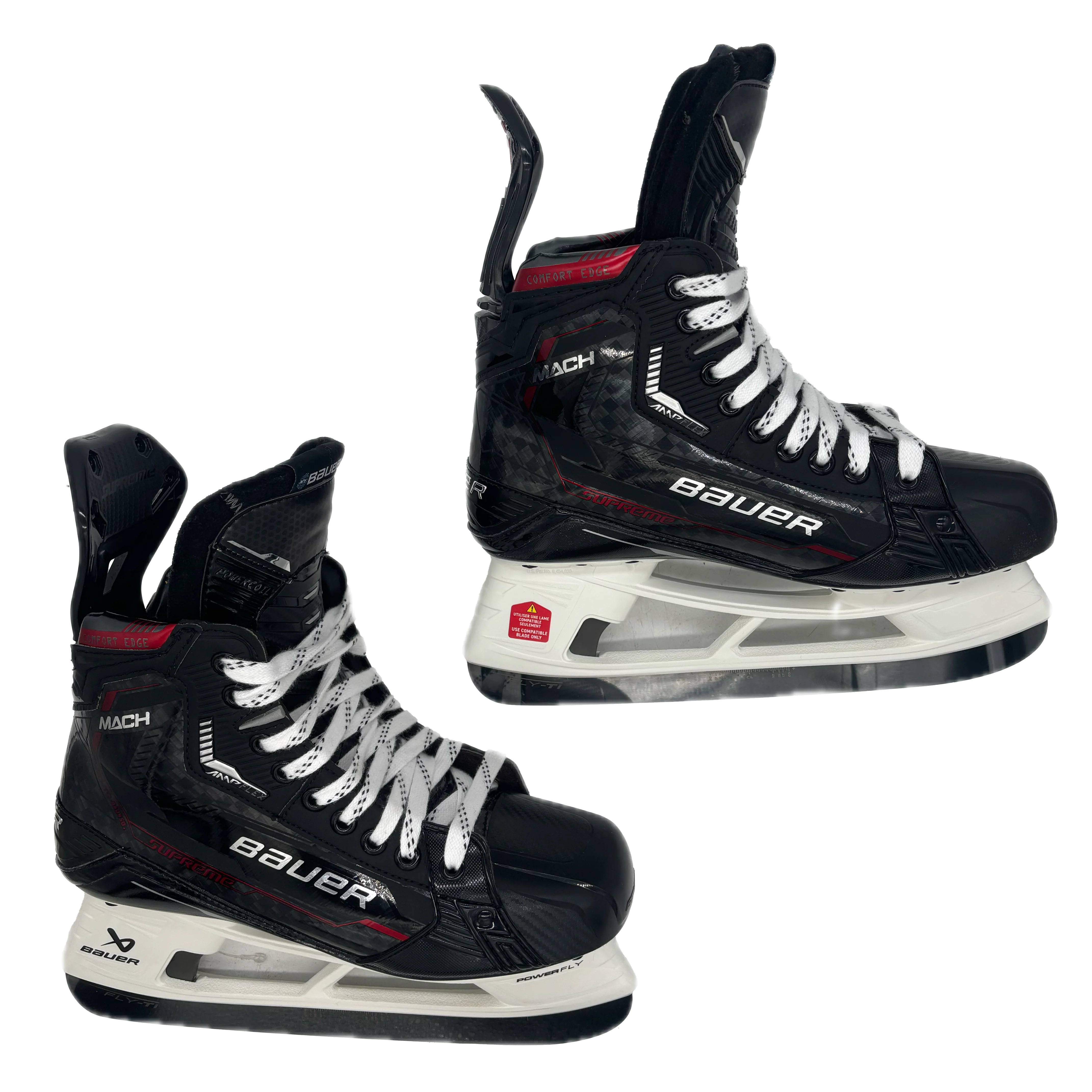 Bauer Supreme Mach - Pro Stock Hockey Skates - Size 8D (Red) - Image 3