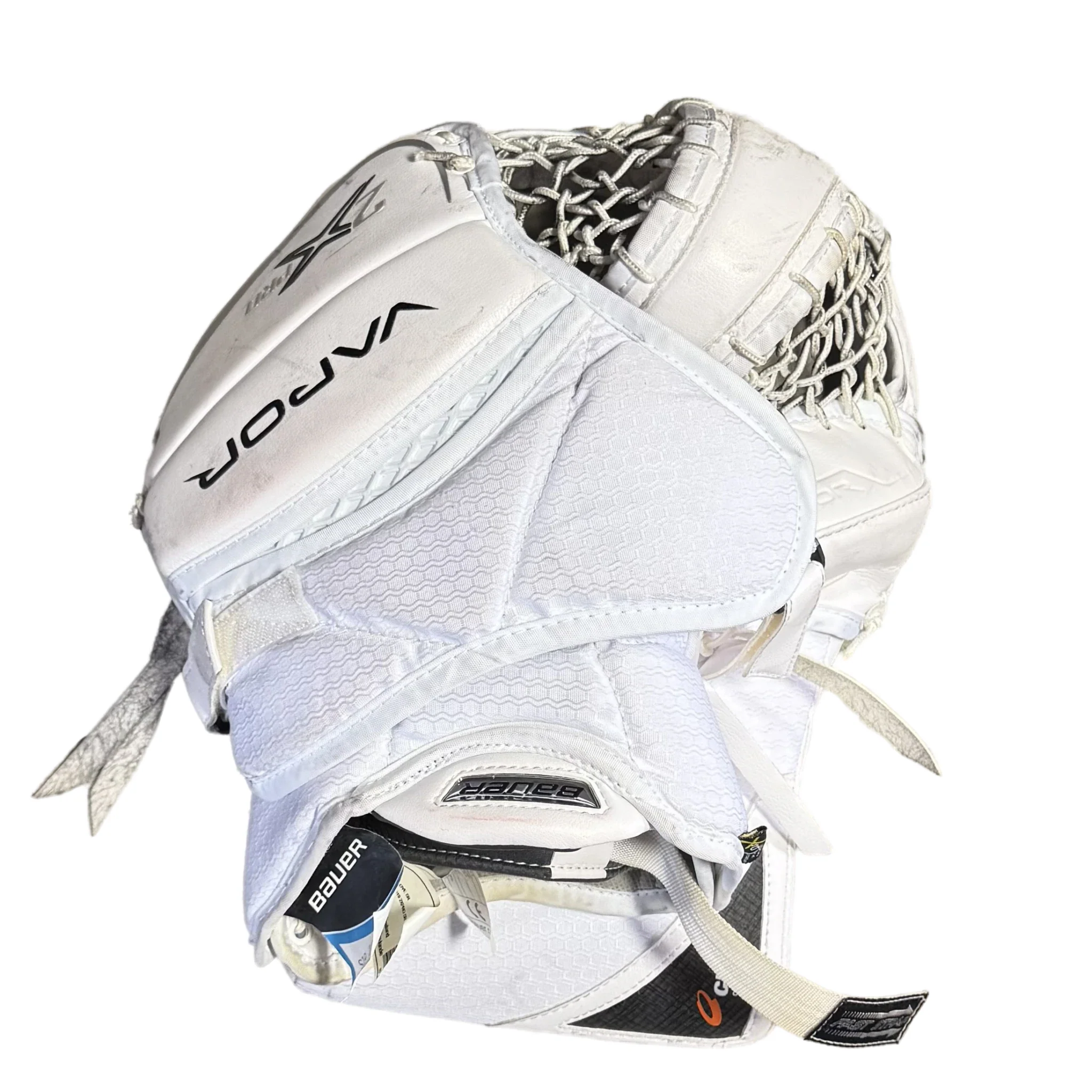 Bauer Supreme Mach - Used NCAA Pro Stock Goalie Glove (White) - Image 2