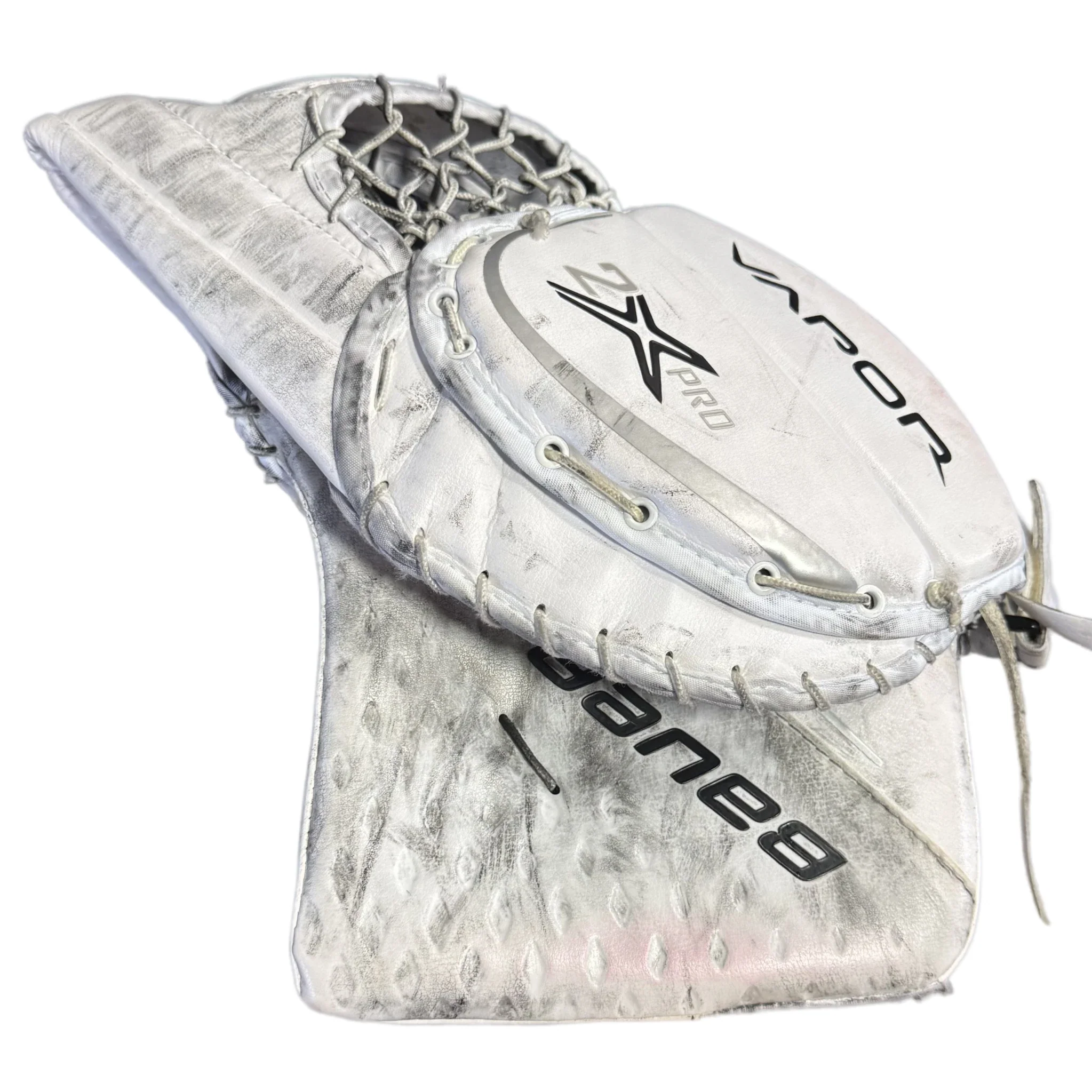 Bauer Supreme Mach - Used NCAA Pro Stock Goalie Glove (White) - Image 3