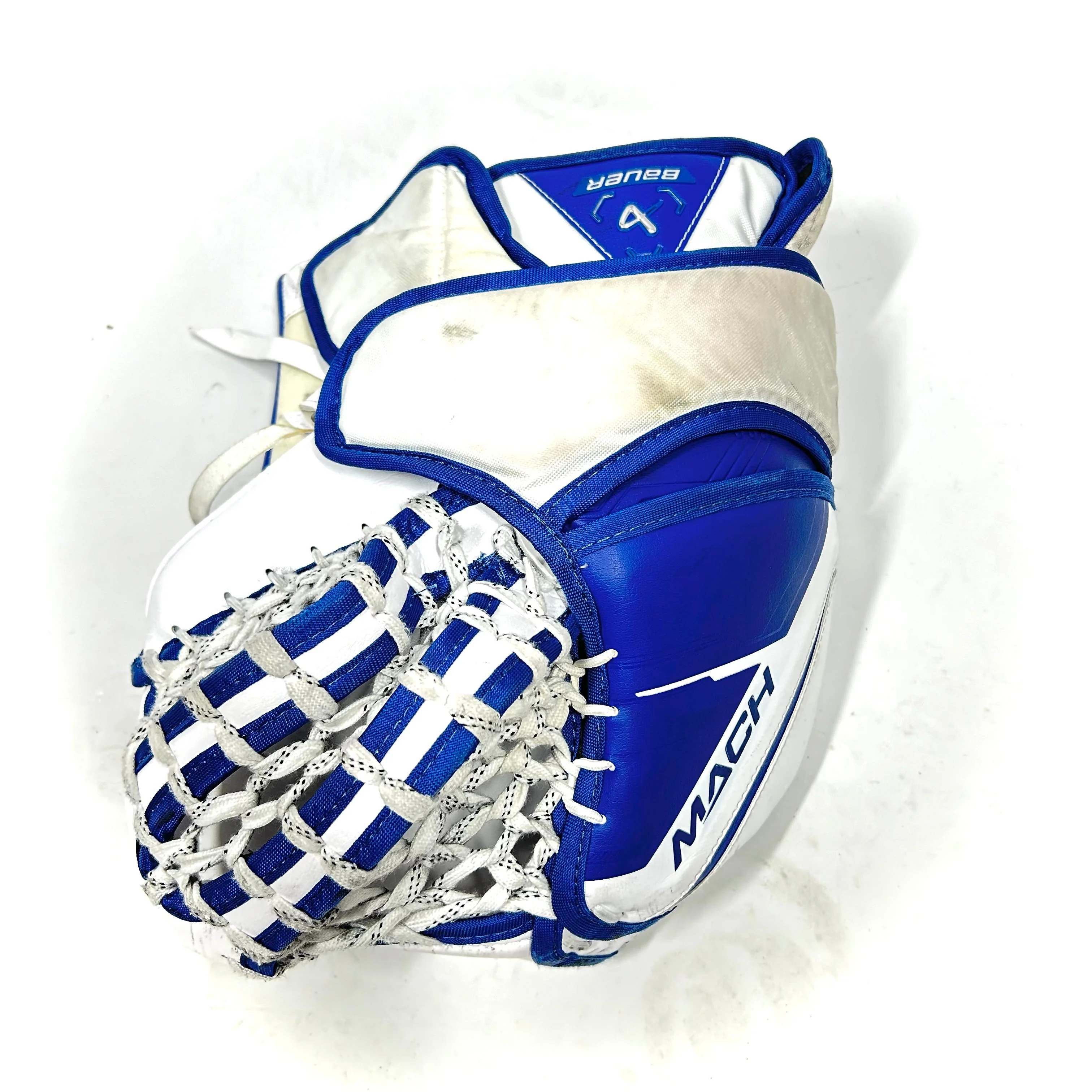 Bauer Supreme Mach - Used Pro Stock Glove (White/Blue) - Image 2