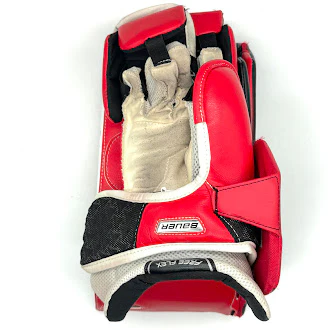 Bauer Supreme Mach - Used Pro Stock Goalie Blocker (Red/White/Black) - Image 2