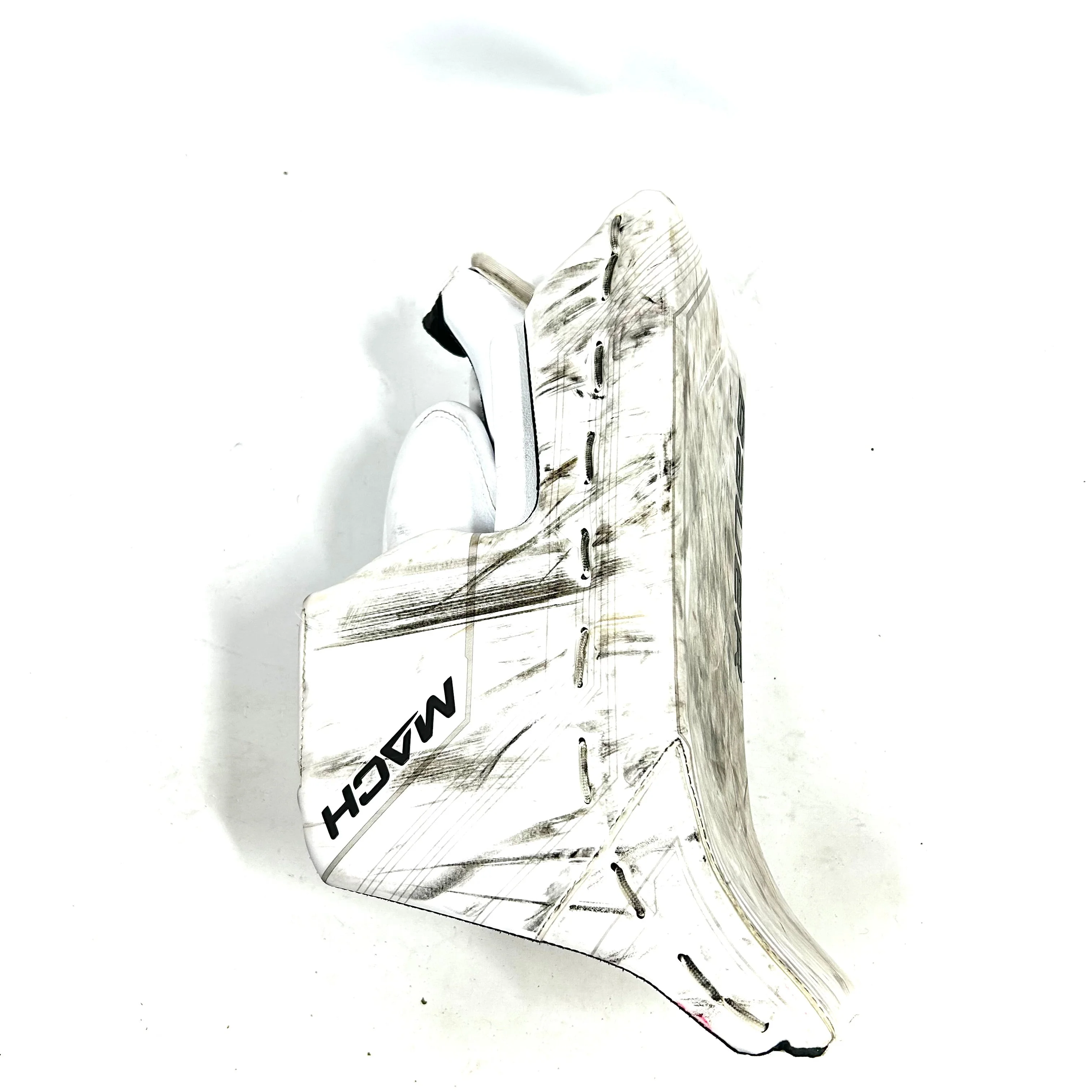 Bauer Supreme Mach - Used Pro Stock Goalie Blocker (White) - Image 2