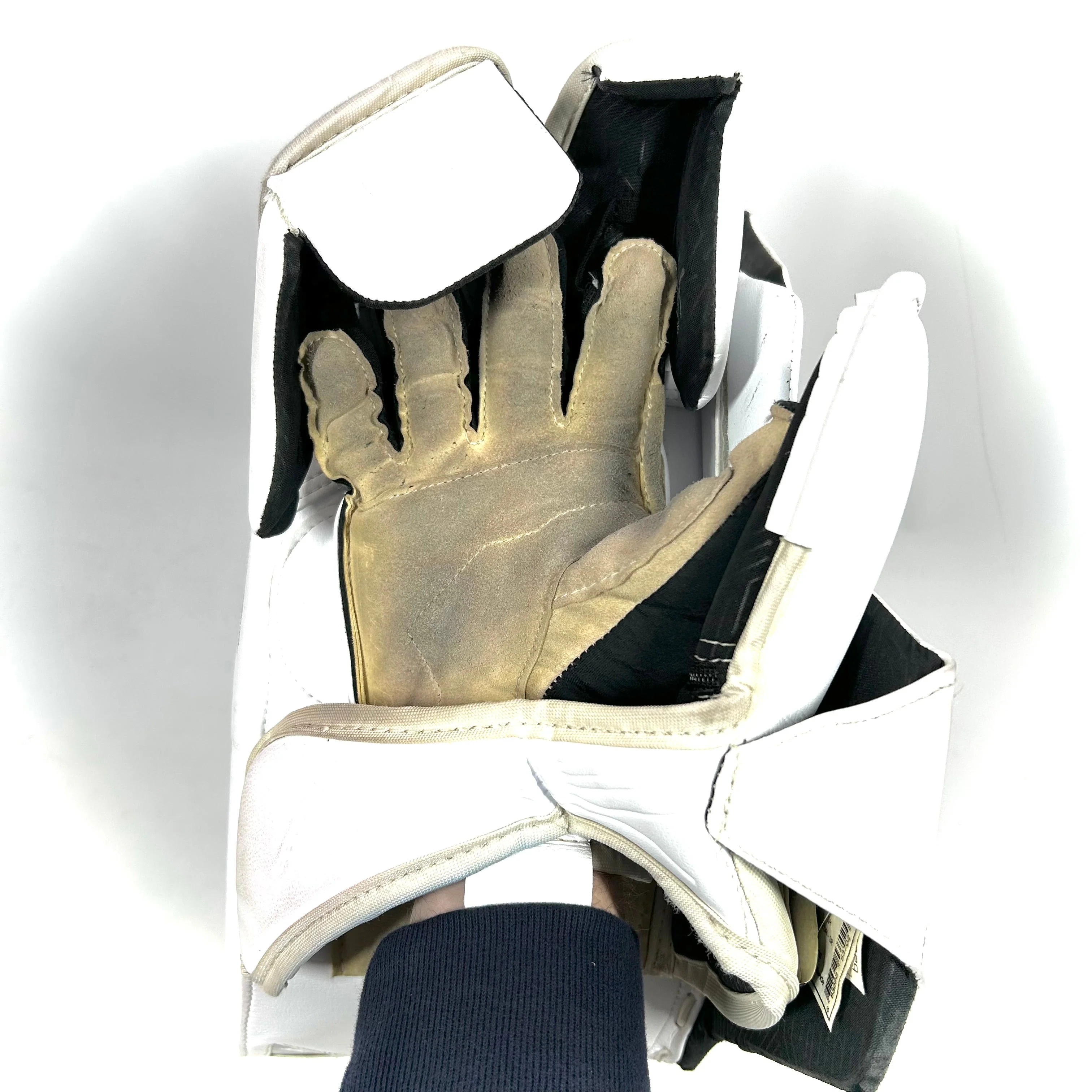 Bauer Supreme Mach - Used Pro Stock Goalie Blocker (White) - Image 3