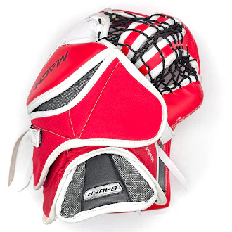 Bauer Supreme Mach - Used Pro Stock Goalie Glove (Red/White/Black) - Image 2