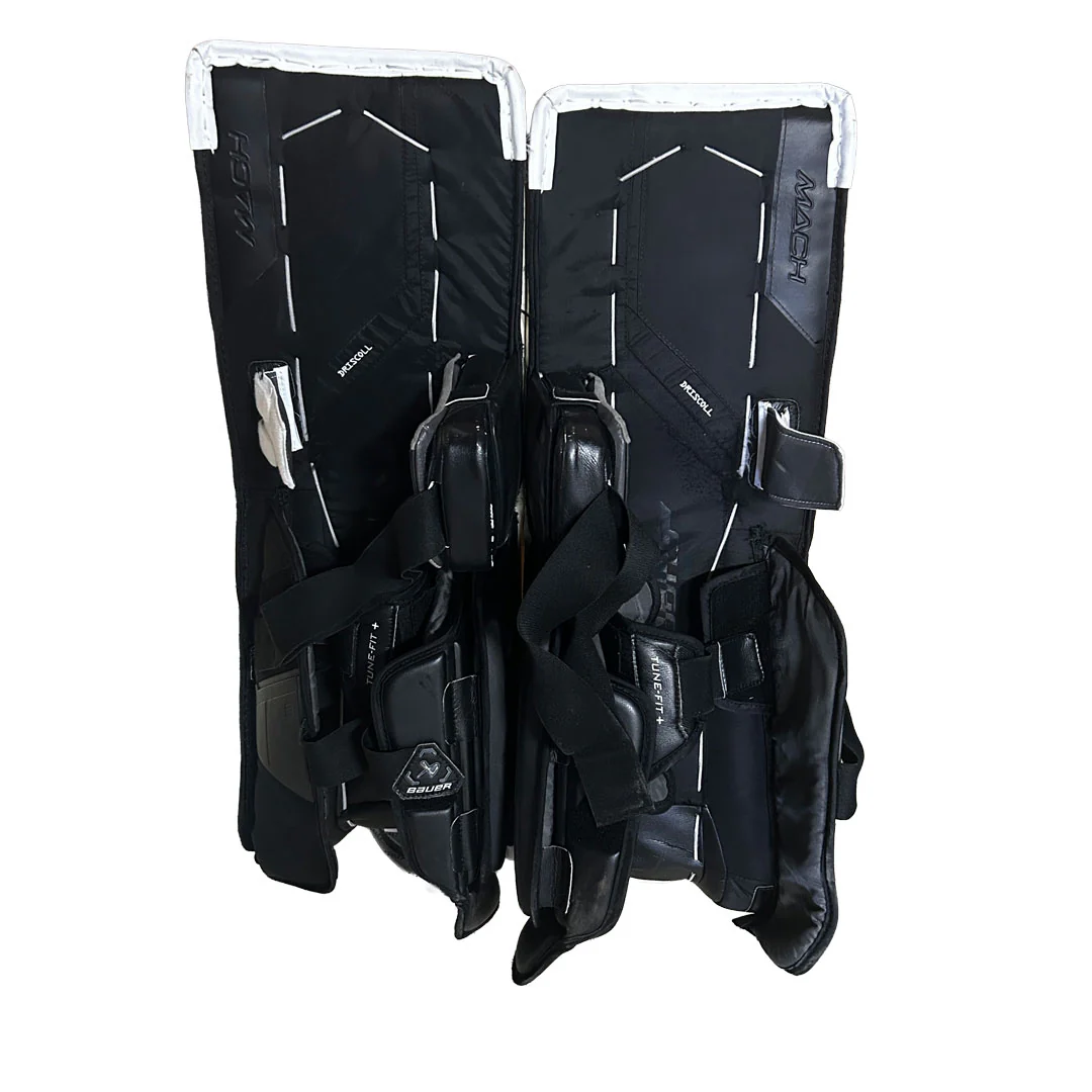 Bauer Supreme Mach - Used Pro Stock Goalie Pads (White/Black) - Image 3