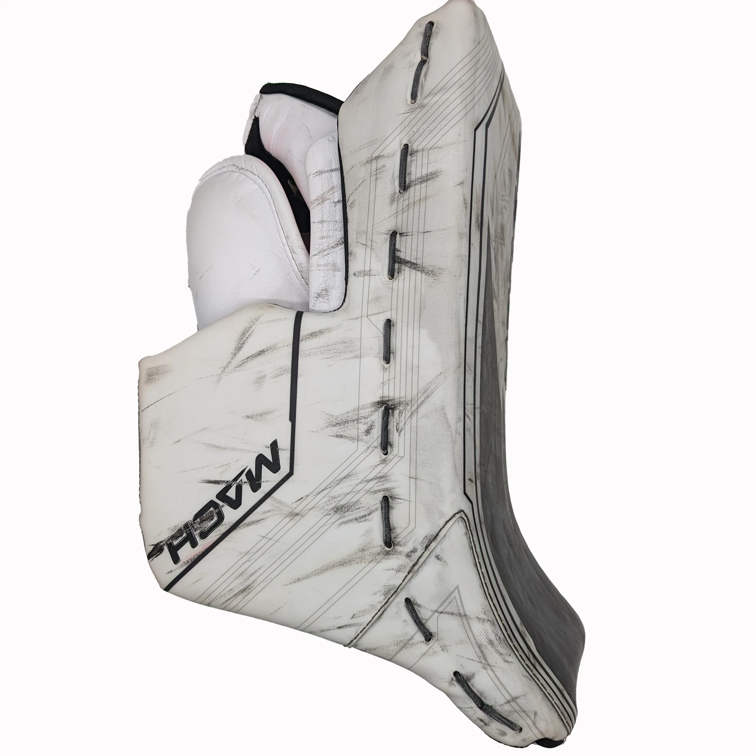 Bauer Supreme Mach - Used Pro Stock Senior Goalie Pad Set (Black/White) - Image 8