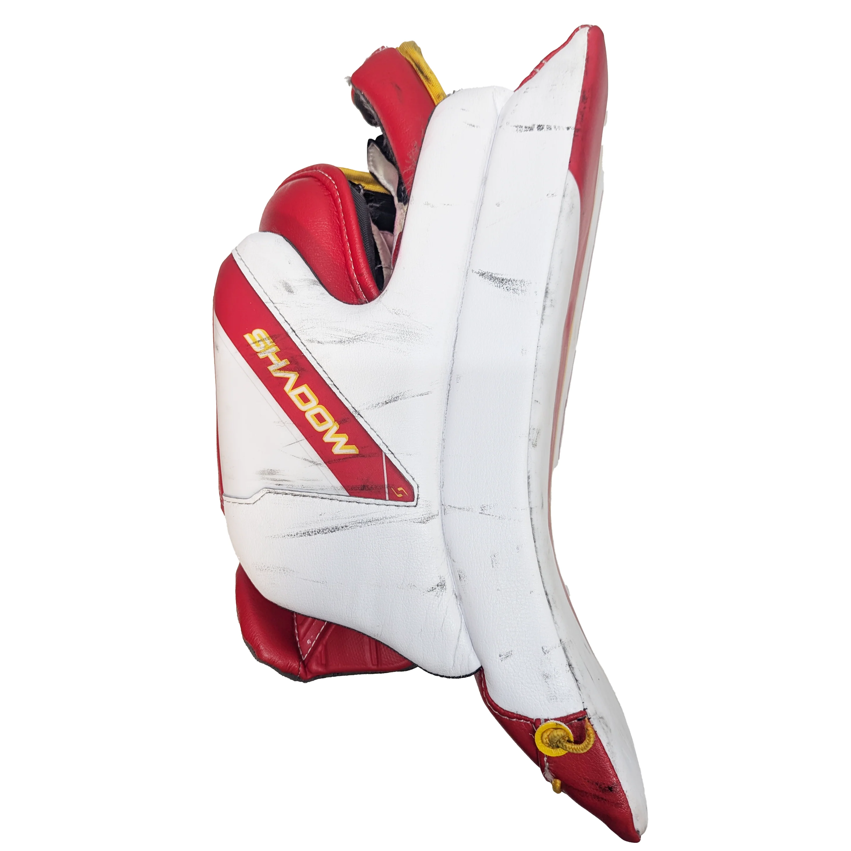 Bauer Supreme Shadow - Used AHL Pro Stock Goalie Full Set (White/Red/Yellow) - Image 8