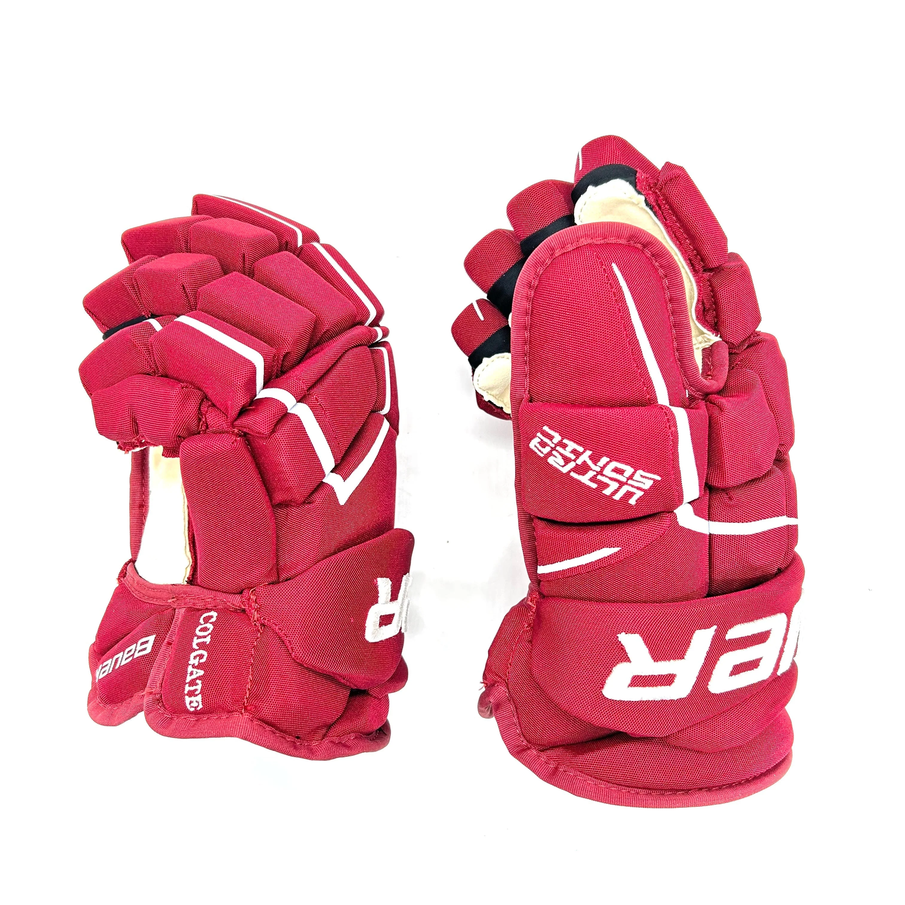 Bauer Supreme Ultrasonic - NCAA Pro Stock Gloves - (Maroon/White) - Image 2