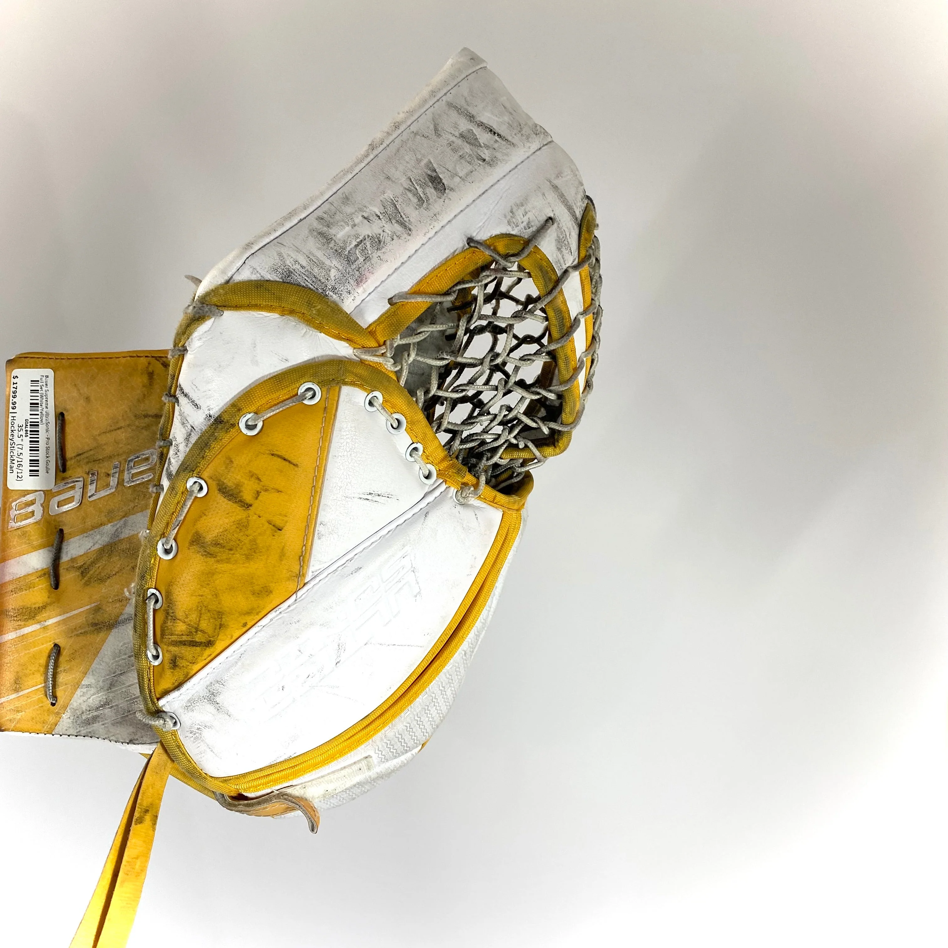 Bauer Supreme UltraSonic - Used Pro Stock Goalie Full Set (White/Yellow) - Image 10