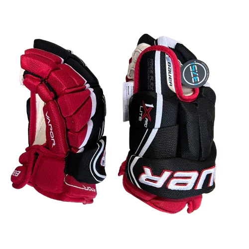Bauer Vapor 1X Pro Lite - Pro Stock Hockey Gloves (Black/Red/White) - Image 2