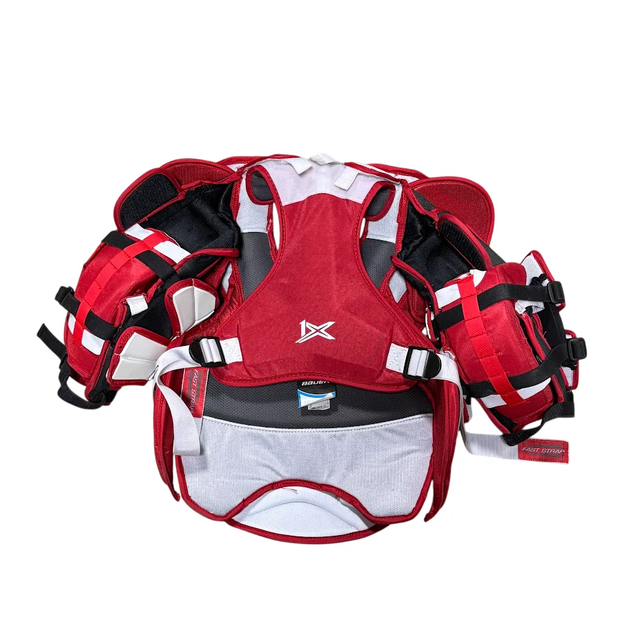 Bauer Vapor 1X - Used Intermediate Goalie Chest Protector - (White/Red) - Image 2