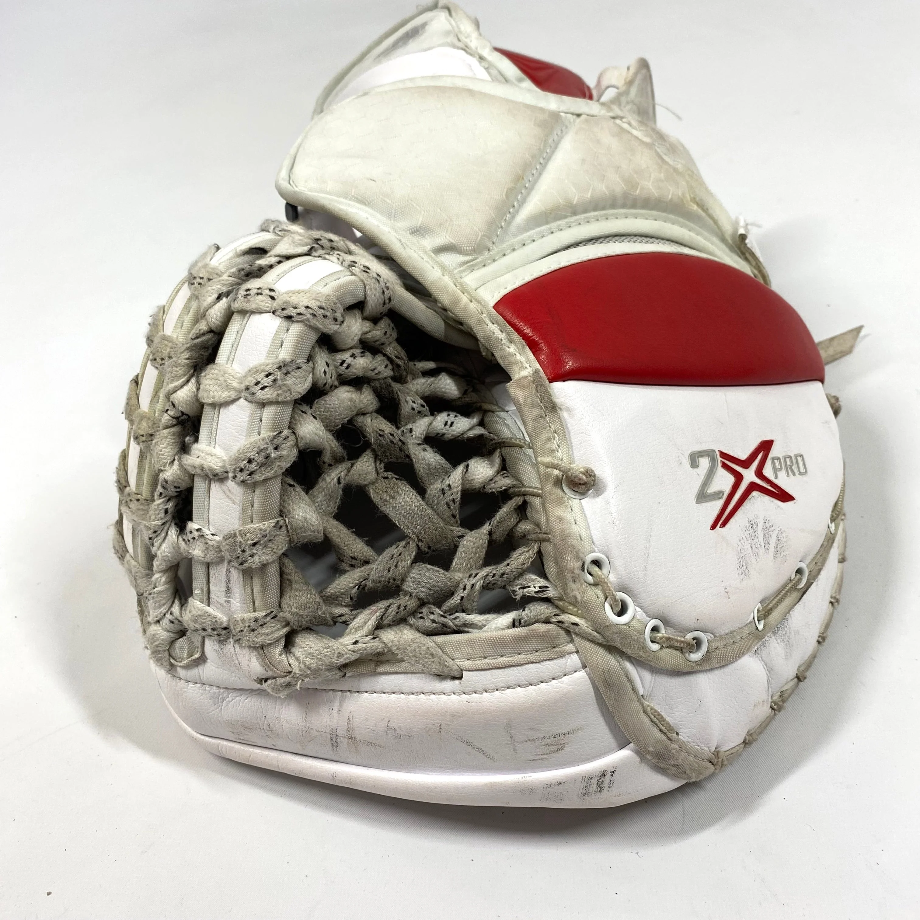 Bauer Vapor 2X Pro - Used Pro Stock Goalie Glove (Red/White) - Image 2