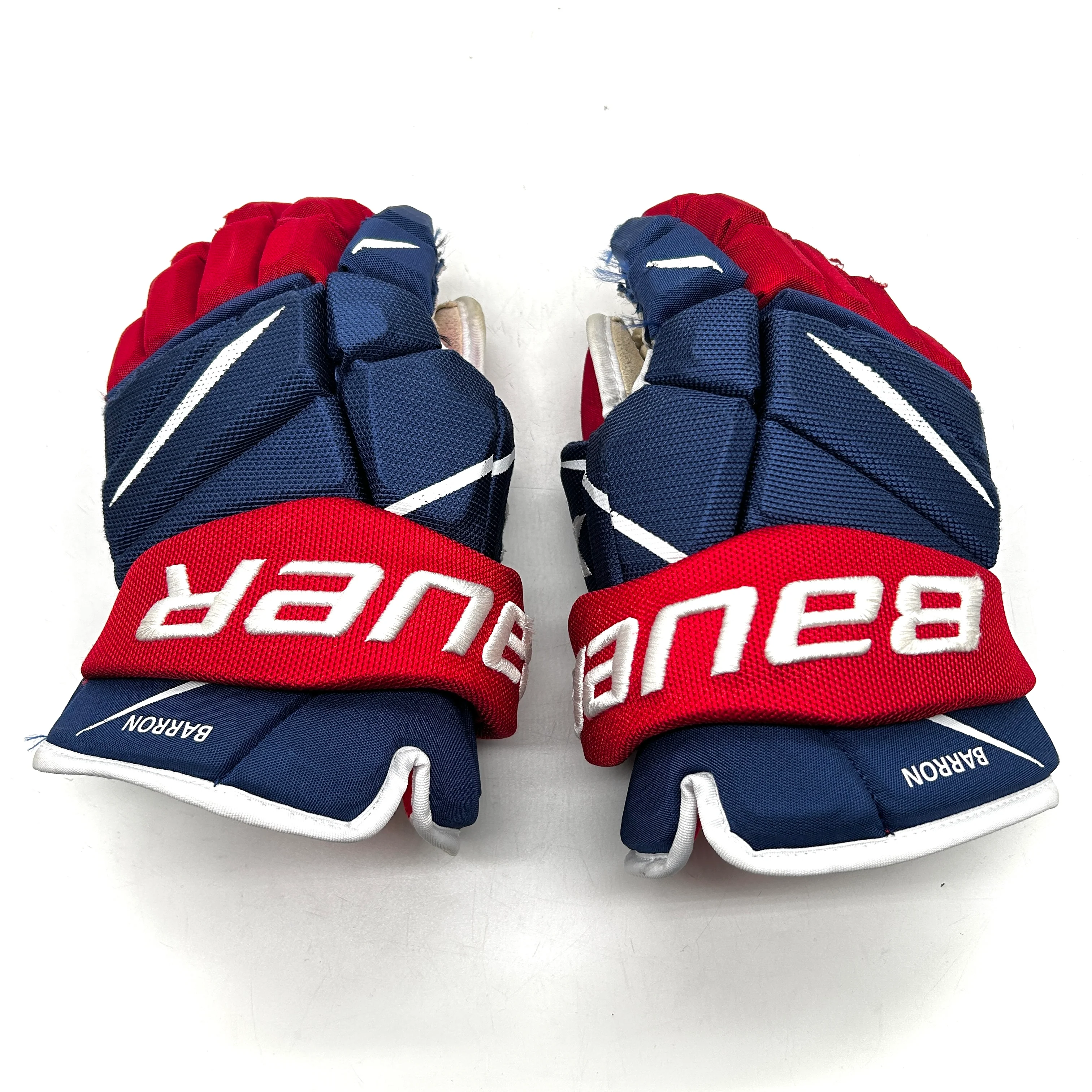 Bauer Vapor 2X Pro - Used NHL Pro Stock Glove - Justin Barron (Blue/Red/White)