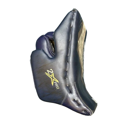 Bauer Vapor 2X Pro - Used Pro Stock Goalie Blocker (Navy/Gold/White) - Image 2
