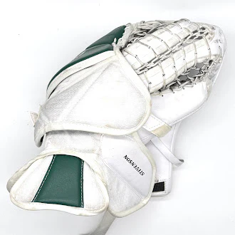 Bauer Vapor 2X Pro - Used Pro Stock Goalie Glove (Green/White) - Image 2