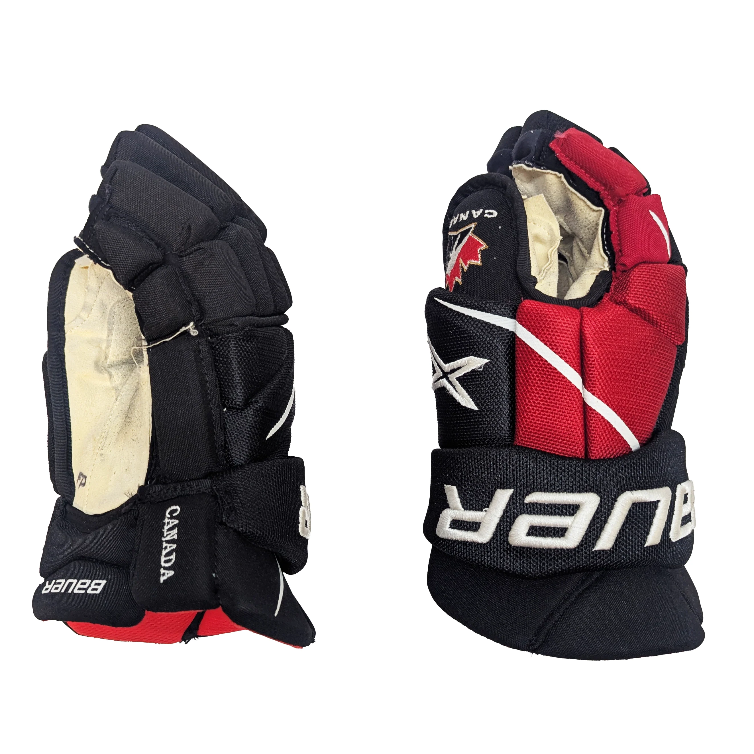 Bauer Vapor 2X Pro - Used Team Canada Pro Stock Hockey Gloves (Black/Red/White) - Image 2
