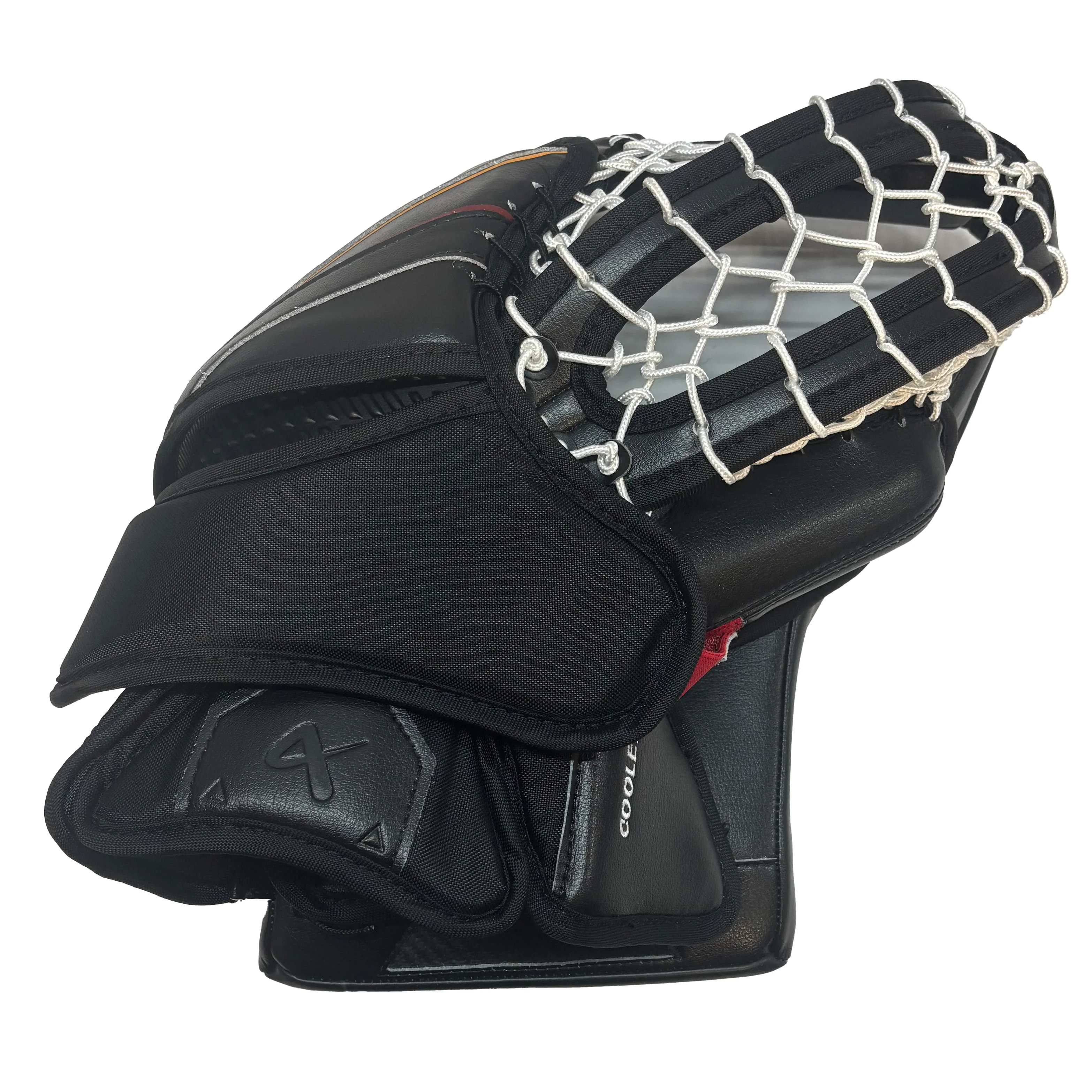 Bauer Vapor Hyperlite 2 - AHL Pro Stock Goalie Glove (Black/Red/Yellow) - Image 2