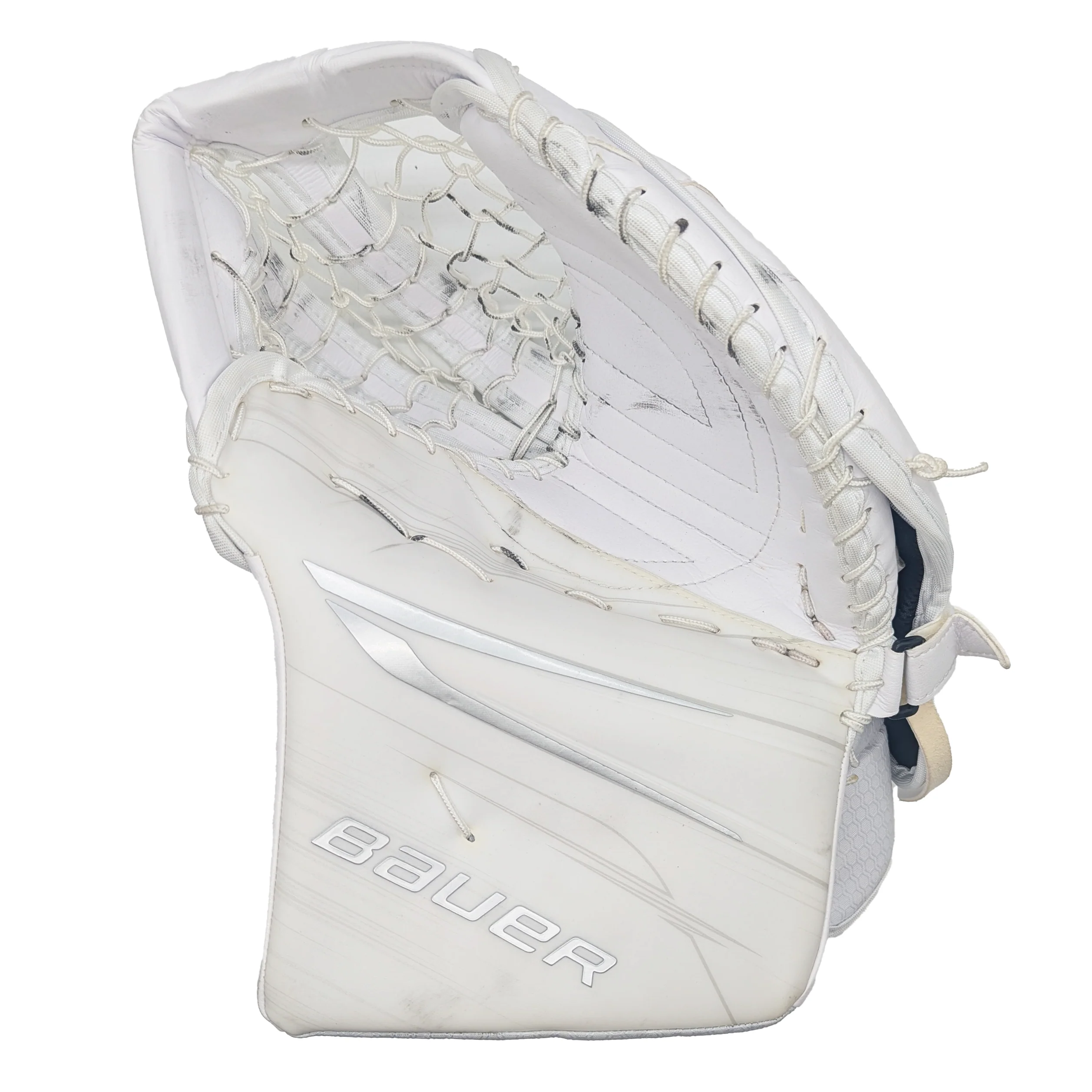 Bauer Vapor Hyperlite 2 - AHL Used Pro Stock Goalie Glove (White)