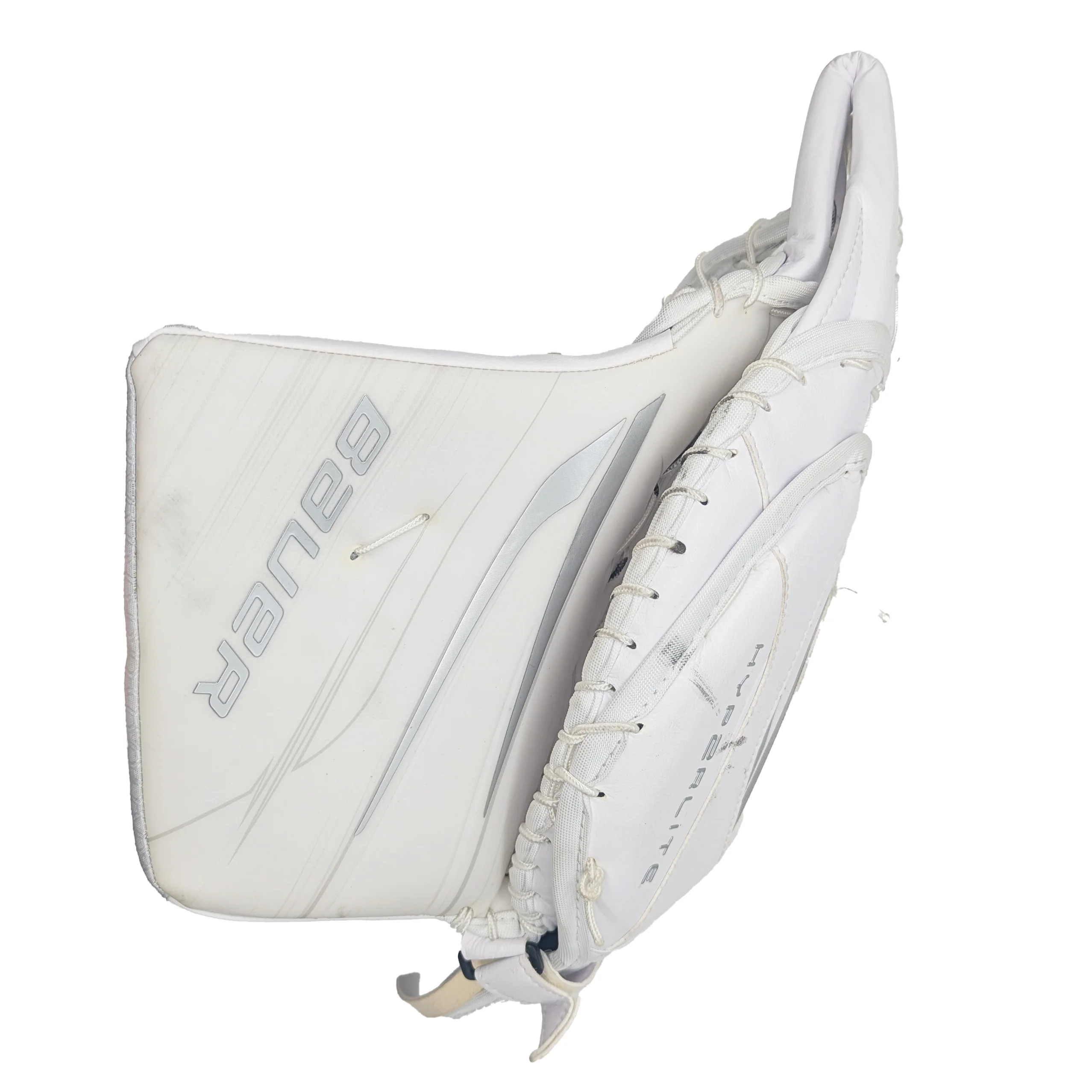 Bauer Vapor Hyperlite 2 - AHL Used Pro Stock Goalie Glove (White) - Image 3