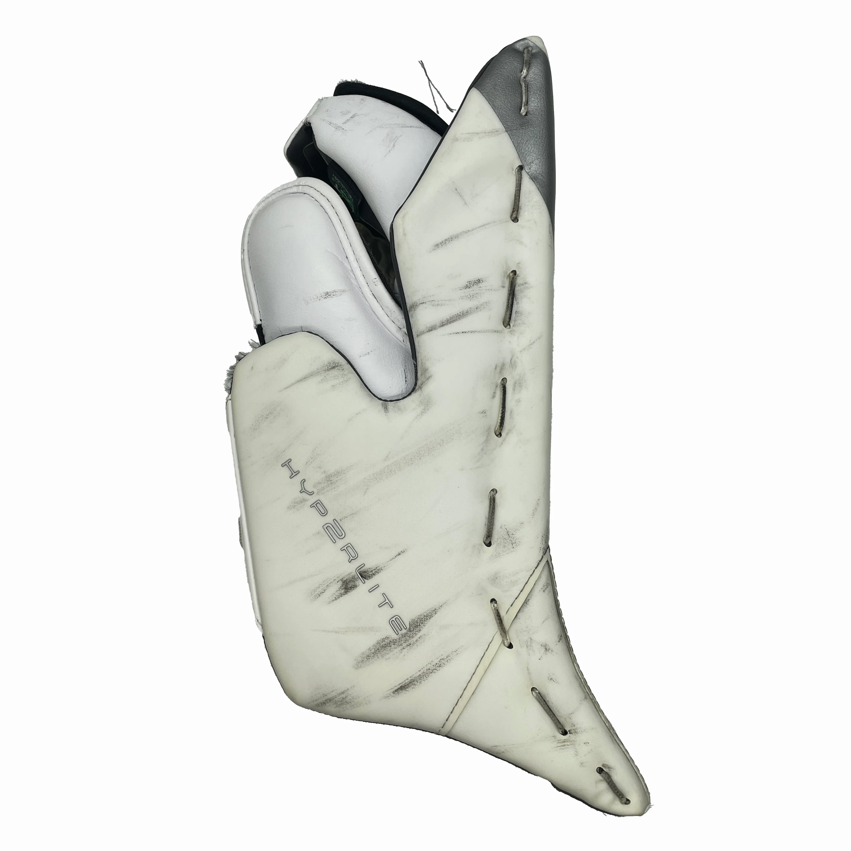 Bauer Vapor Hyperlite 2 - Used NCAA Pro Stock Goalie Blocker (Black/White/Silver) - Image 2