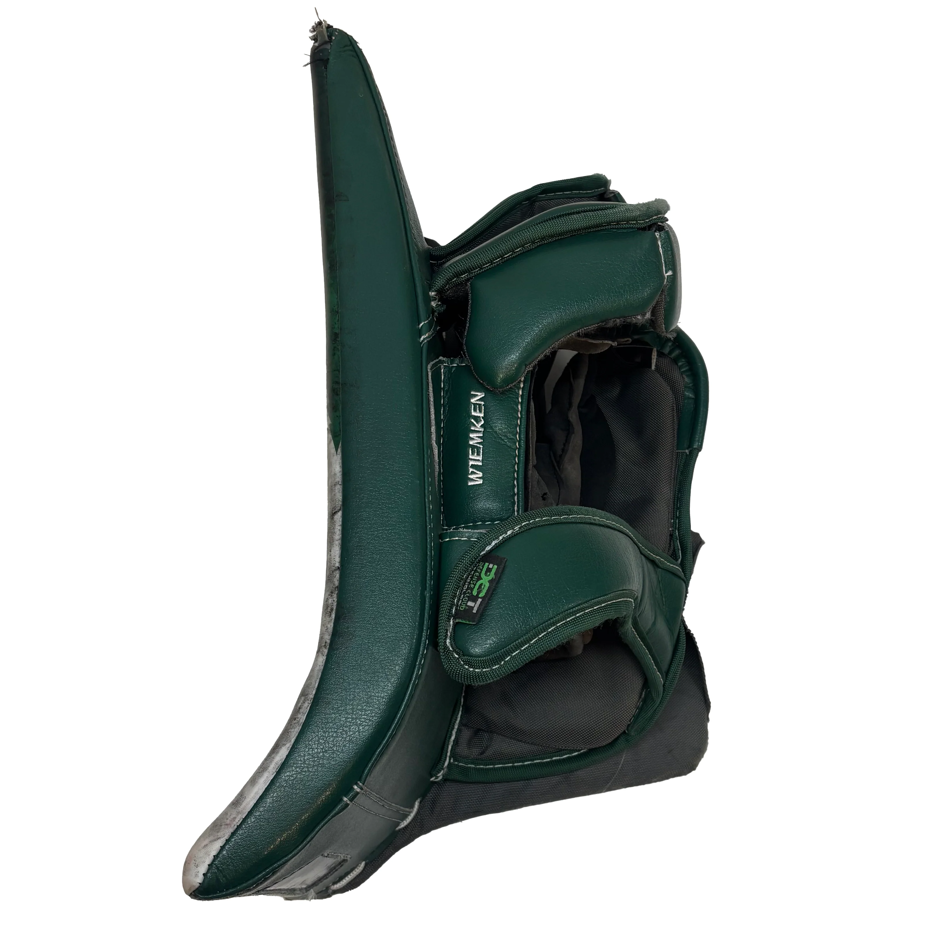 Bauer Vapor Hyperlite 2 - Used NCAA Pro Stock Goalie Blocker (Green/White) - Image 3