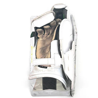 Bauer Vapor Hyperlite 2 - Used Pro Stock Goalie Blocker (White/Grey) - Image 2