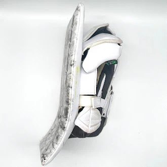 Bauer Vapor Hyperlite 2 - Used Pro Stock Goalie Blocker (White/Grey) - Image 3