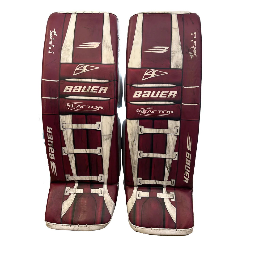 Bauer Vapor Hyperlite 2 - Used Pro Stock Goalie Full Set (Maroon) *Dressed as Bauer Reactor* - Image 2