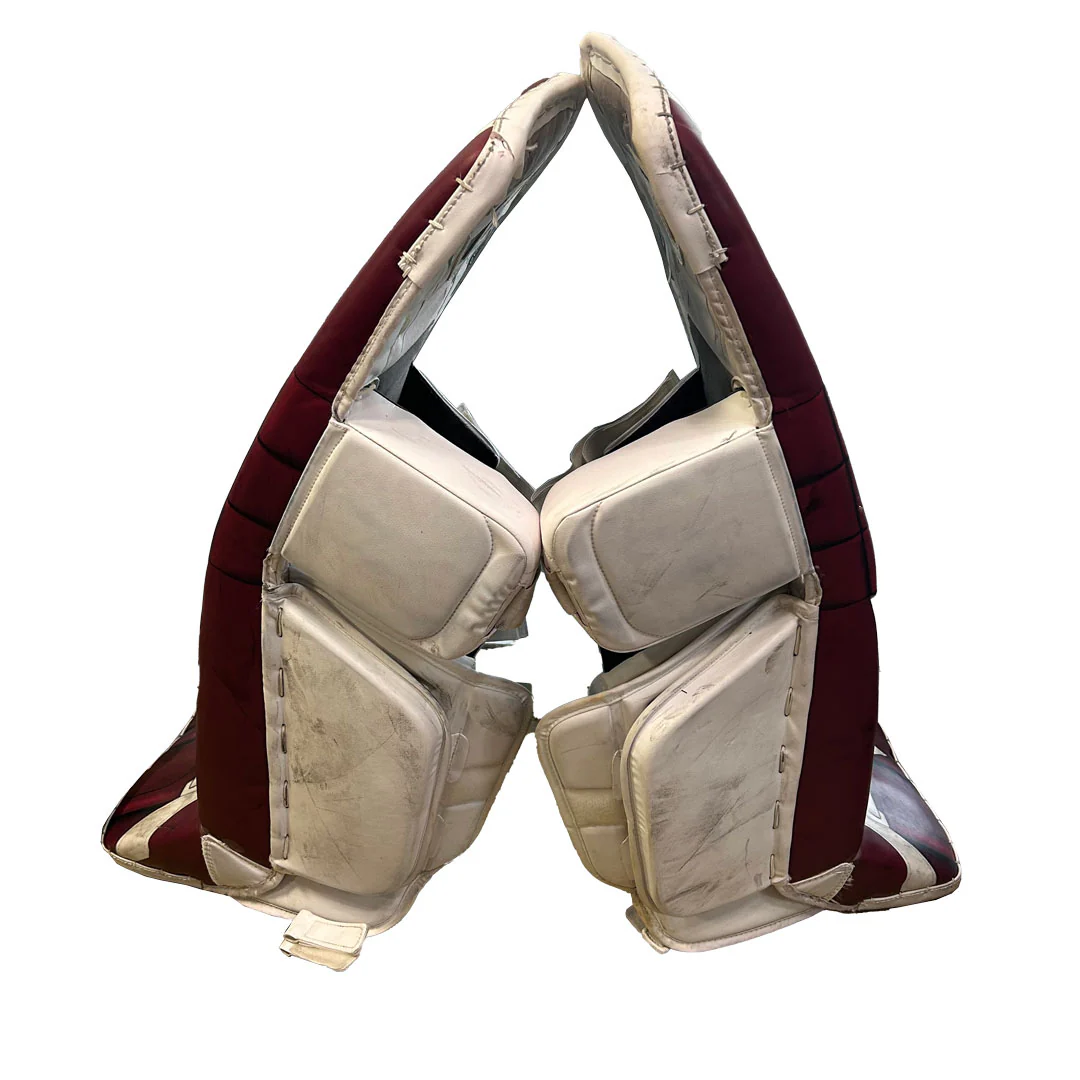 Bauer Vapor Hyperlite 2 - Used Pro Stock Goalie Full Set (Maroon) *Dressed as Bauer Reactor* - Image 3