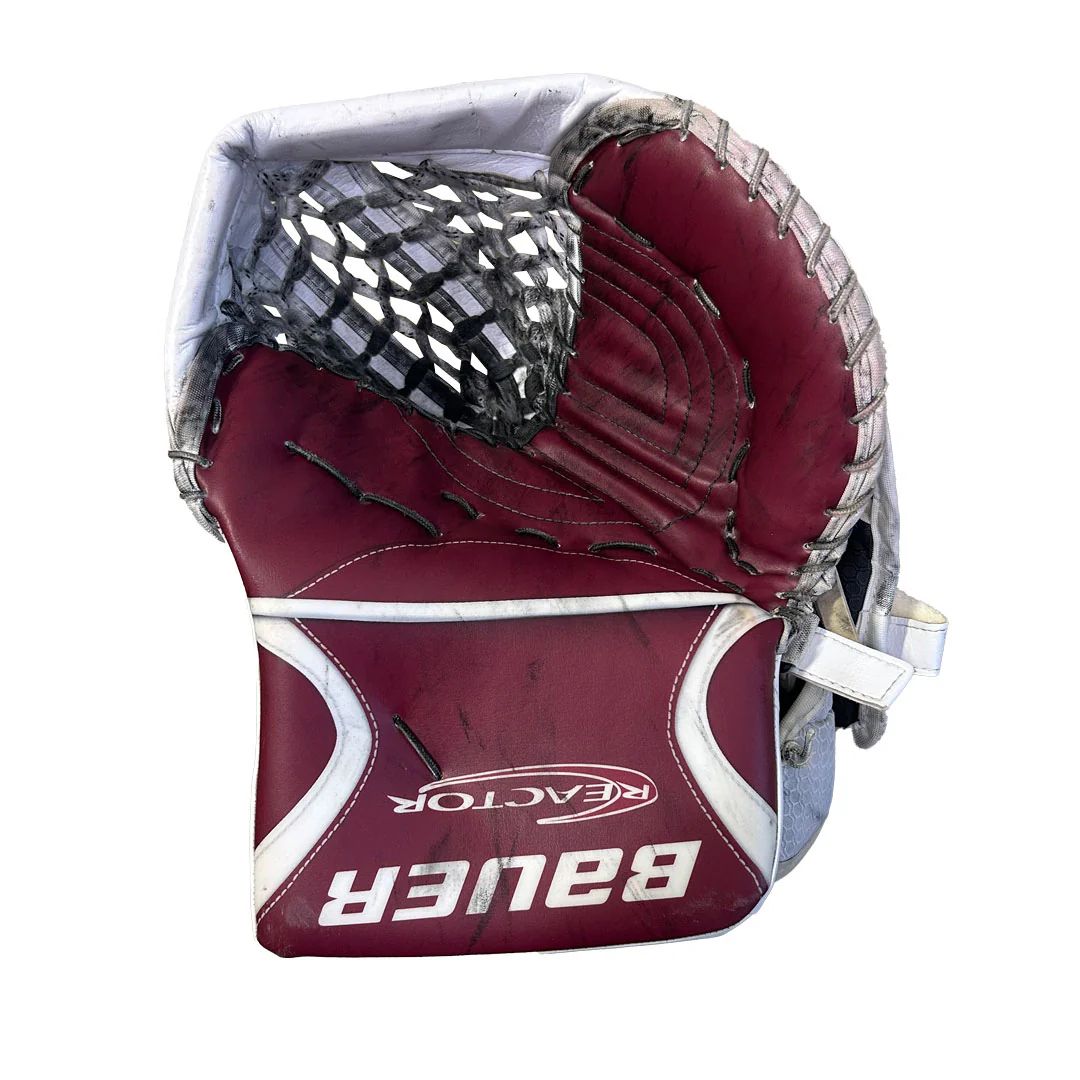 Bauer Vapor Hyperlite 2 - Used Pro Stock Goalie Full Set (Maroon) *Dressed as Bauer Reactor* - Image 9