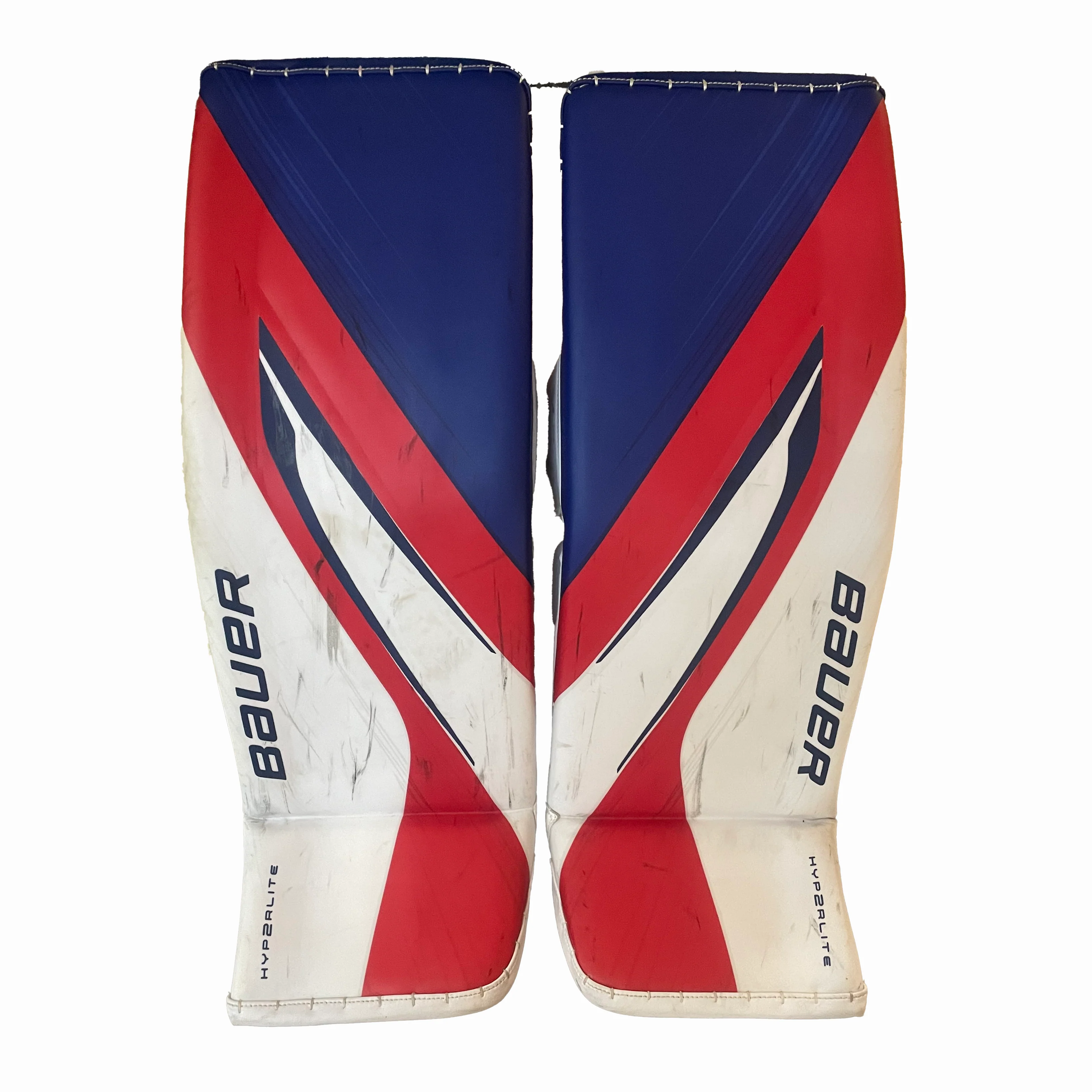 Bauer Vapor Hyperlite 2 - Used Pro Stock Goalie Full Set (White/Red/Blue) *Team Czechia - Image 2