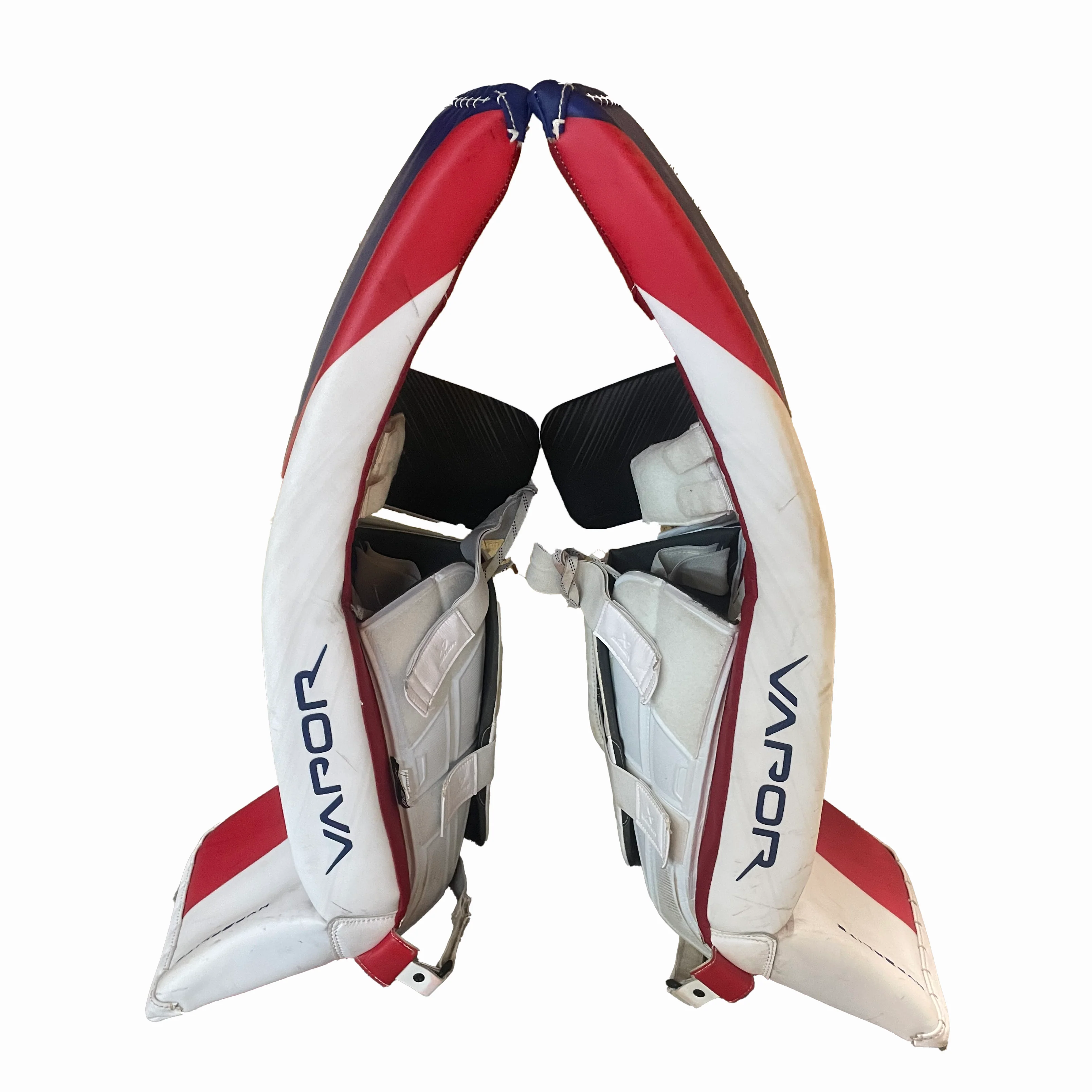 Bauer Vapor Hyperlite 2 - Used Pro Stock Goalie Full Set (White/Red/Blue) *Team Czechia - Image 4